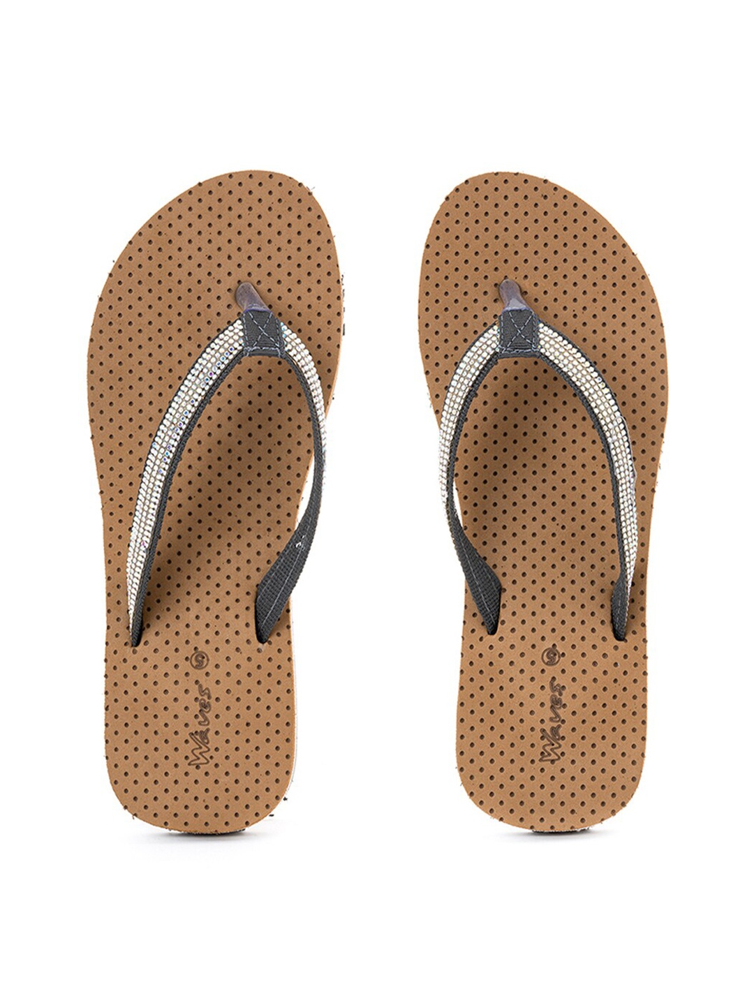 

Khadims Women Grey & Brown Printed Room Slippers