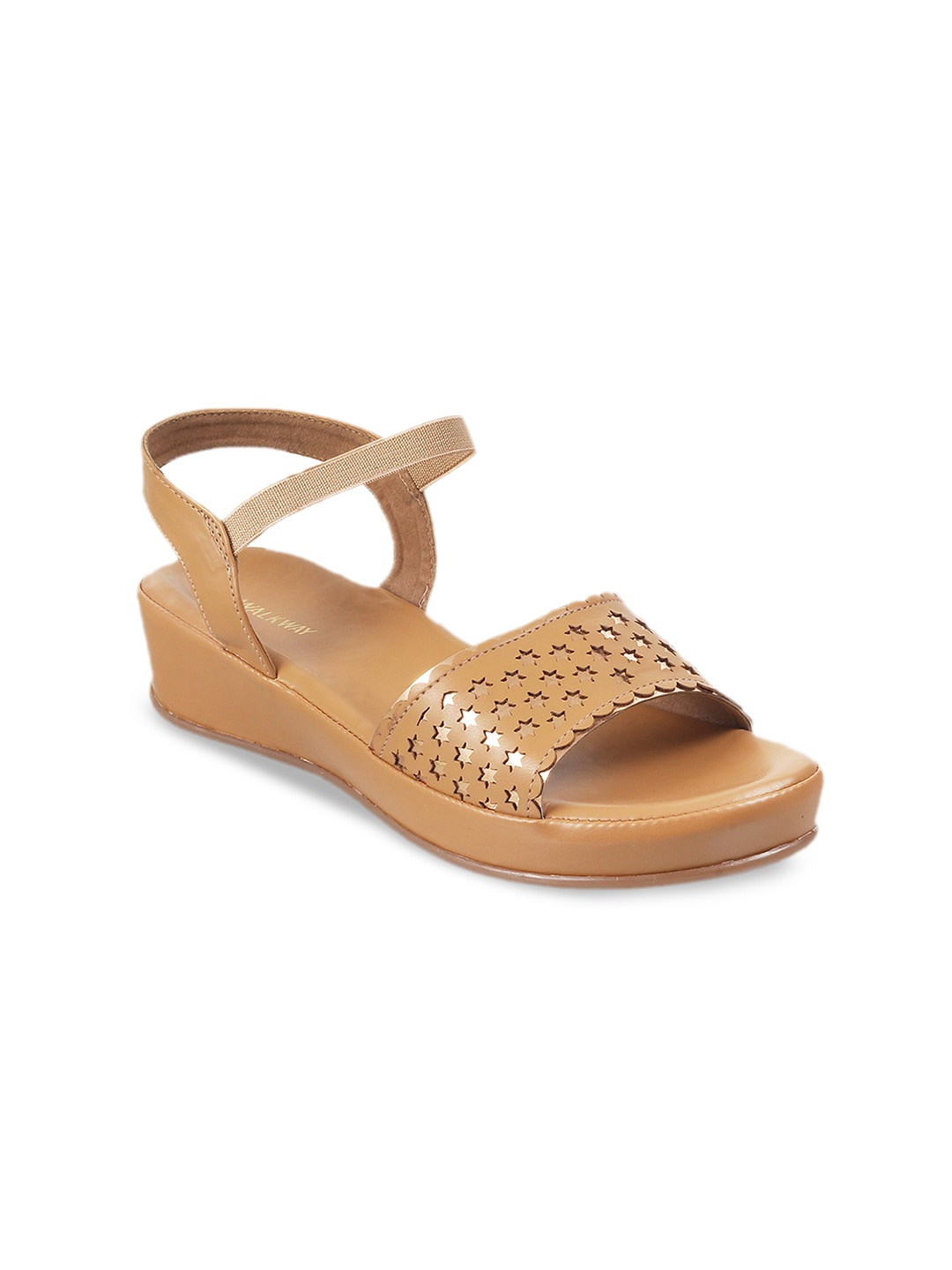 

WALKWAY by Metro Women Beige Laser Cuts Flats