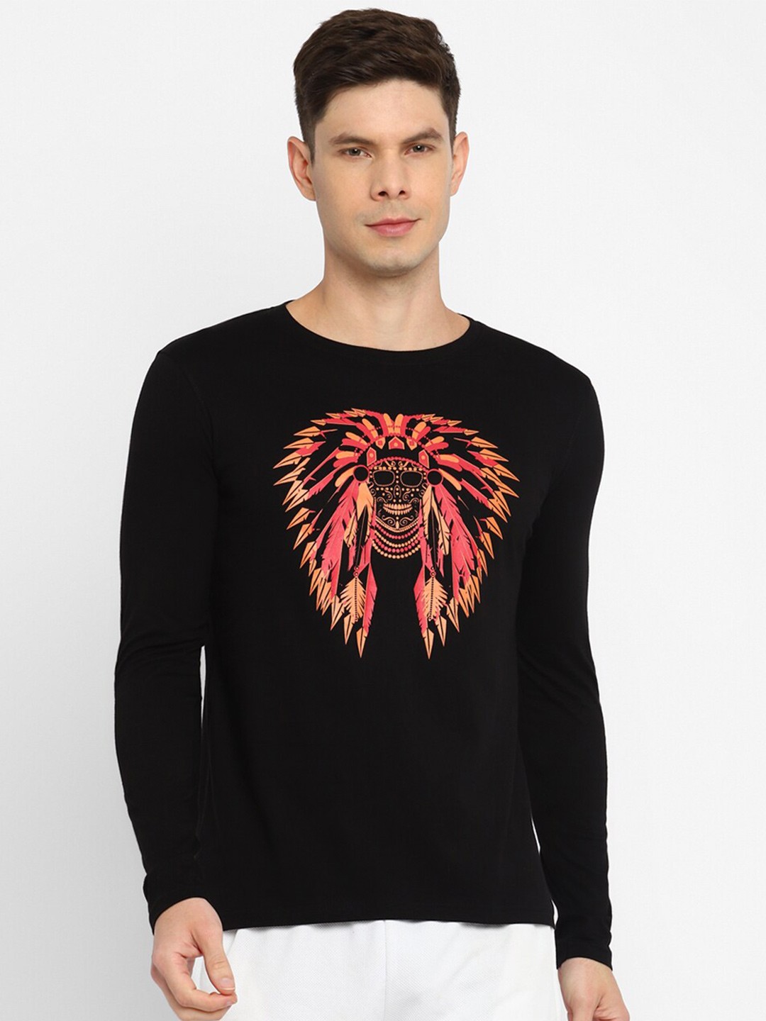 

appulse Men Black & Red Printed T-shirt