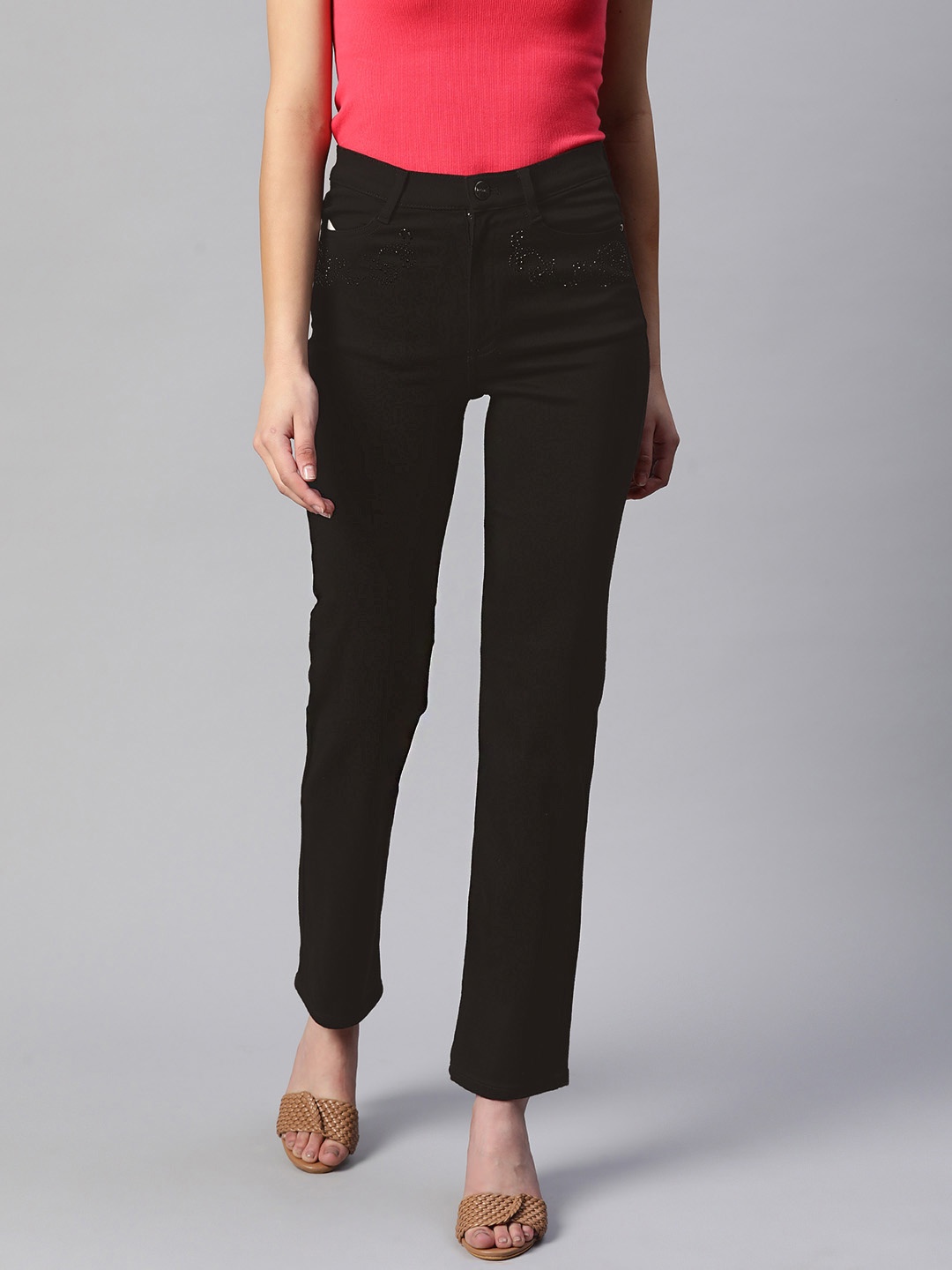 

Marks & Spencer Women Black High-Rise Stretchable Jeans