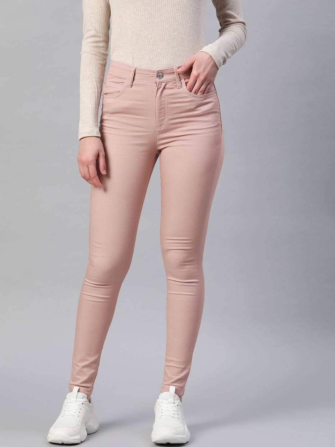 

Marks & Spencer Women Super Skinny Fit Trousers, Pink