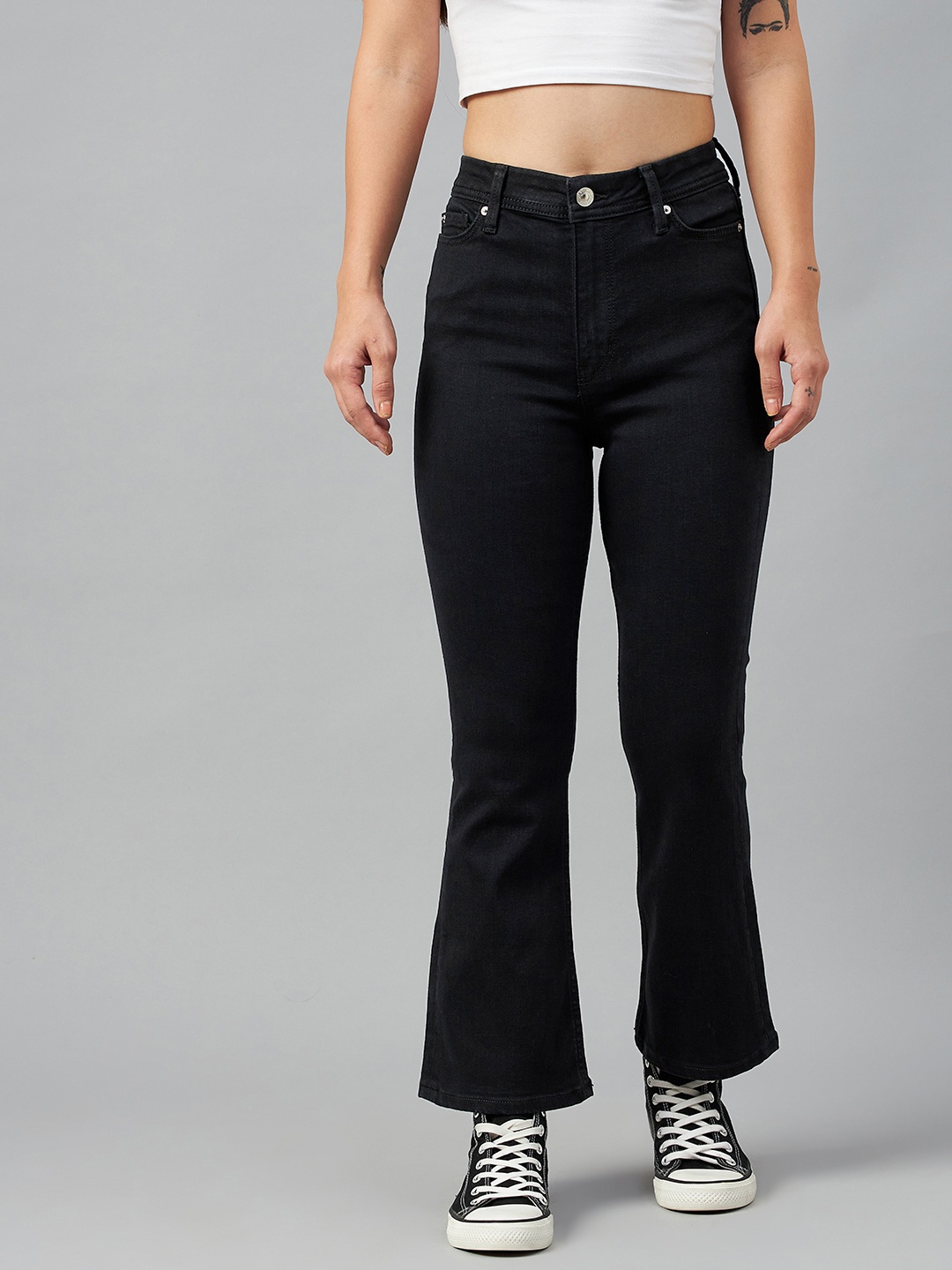 

Marks & Spencer Women Black Slim Fare Fit High-Rise Jeans