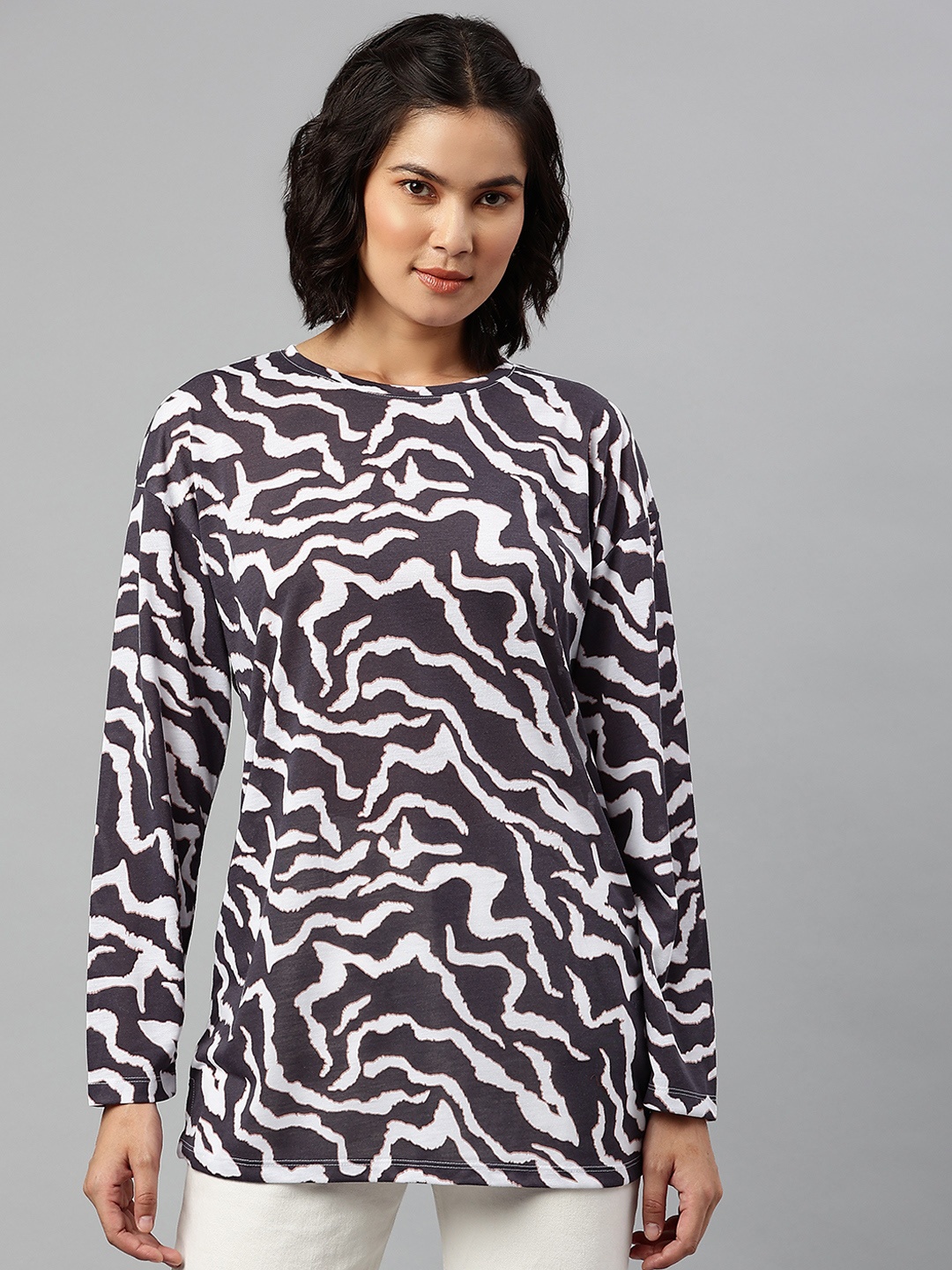 

Marks & Spencer Purple & White Print Top