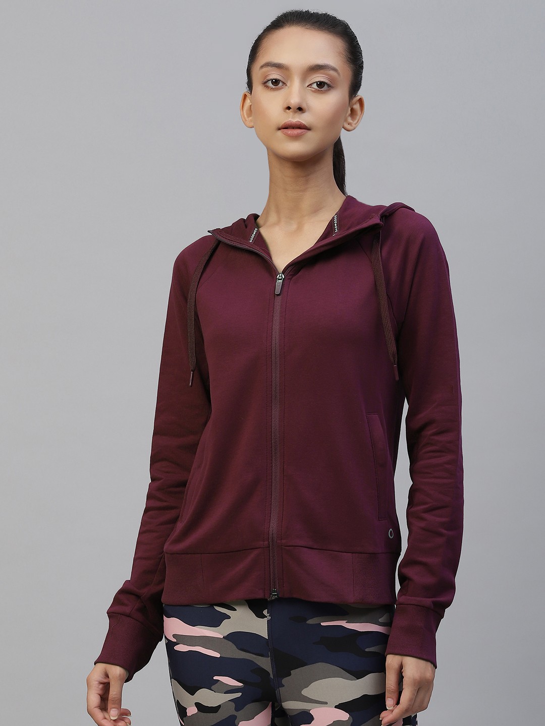 

Marks & Spencer Women Burgundy Hooded Sweatshirt