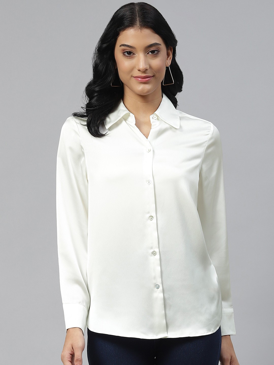 

Marks & Spencer Women White Solid Casual Shirt