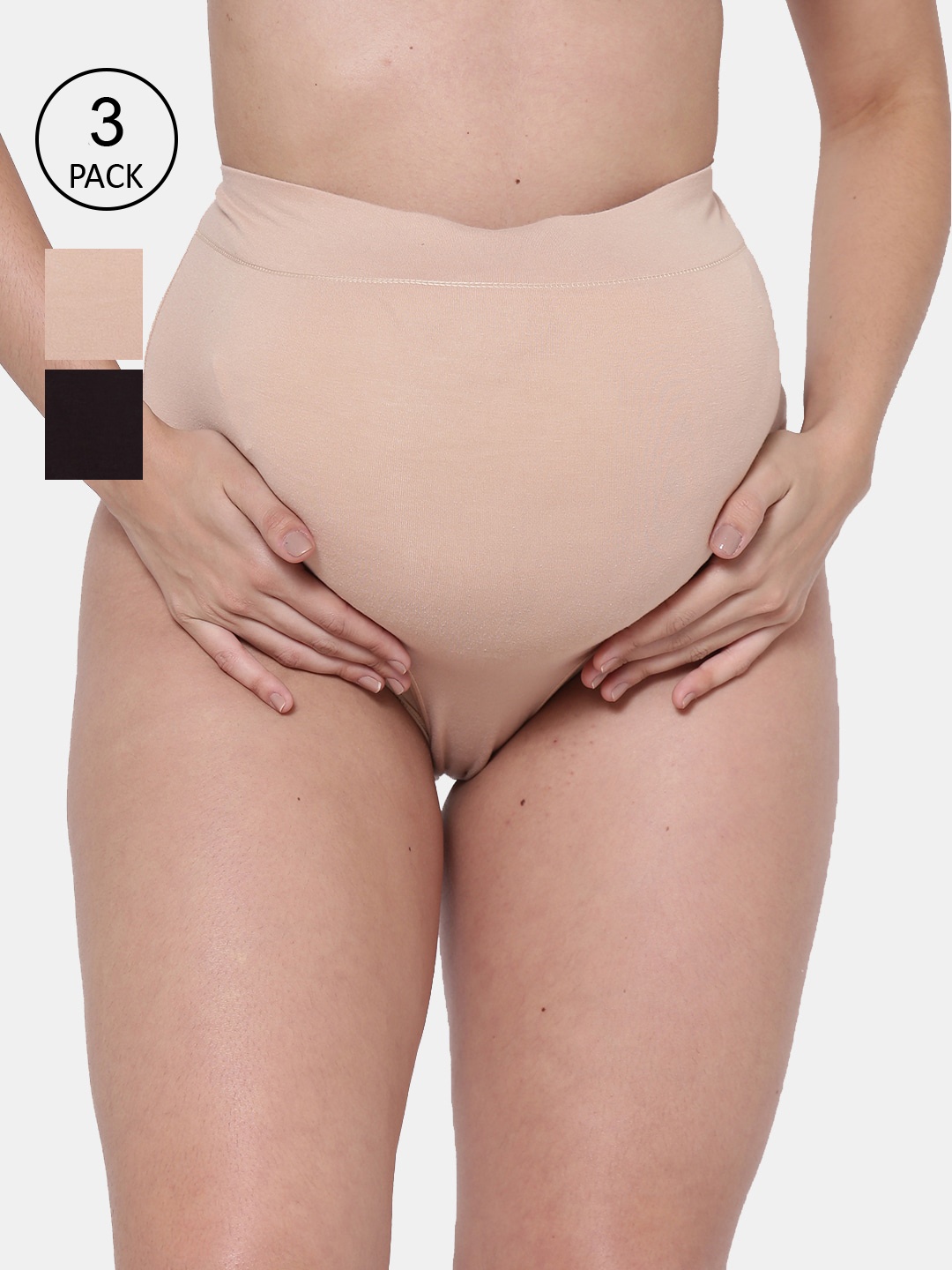 

Inner Sense Pack of 3 Antimicrobial Maternity Briefs, Black