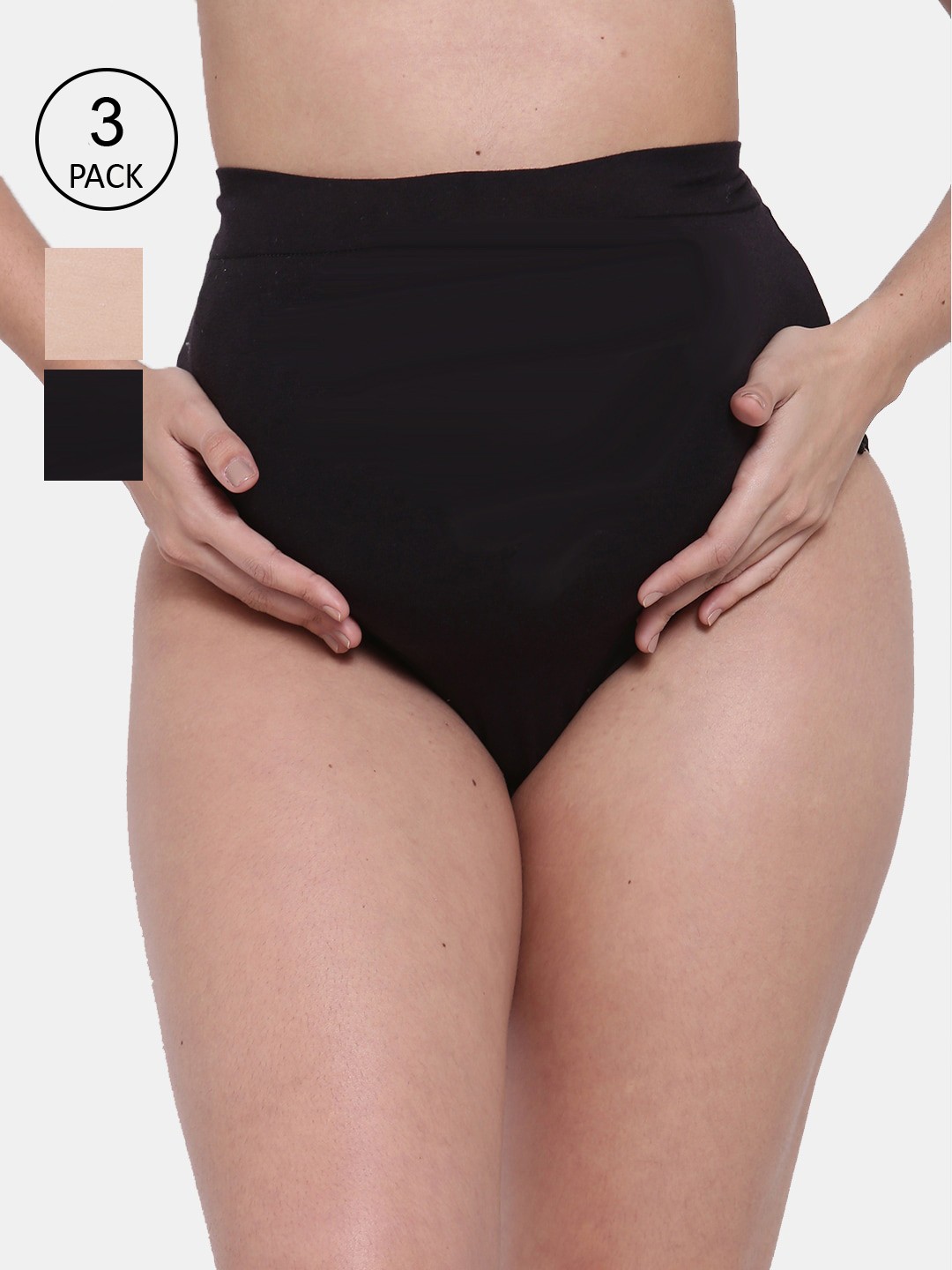 

Inner Sense Women Pack Of 3 Black & Skin Cotton Maternity Briefs -IMP101-Black_Black_Skin