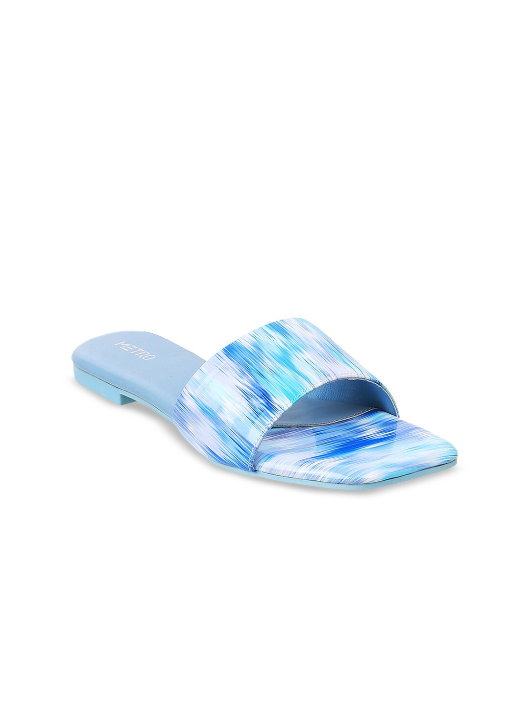 

Metro Women Blue Printed Flats