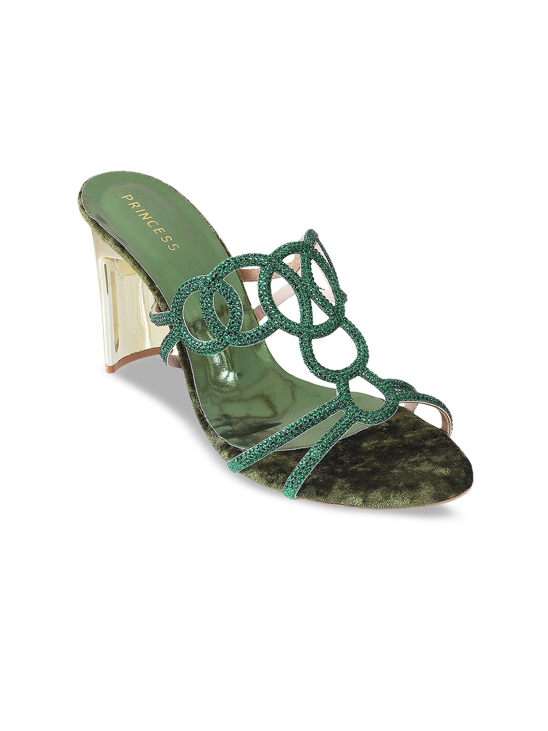 

Metro WOMEN Green Stiletto Mules