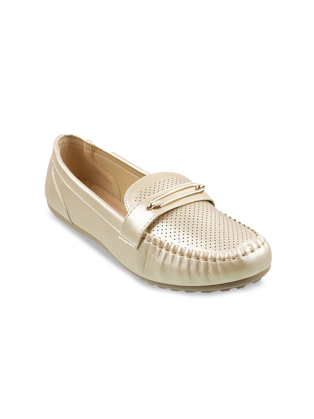 

Metro Women Gold-Toned Ballerinas