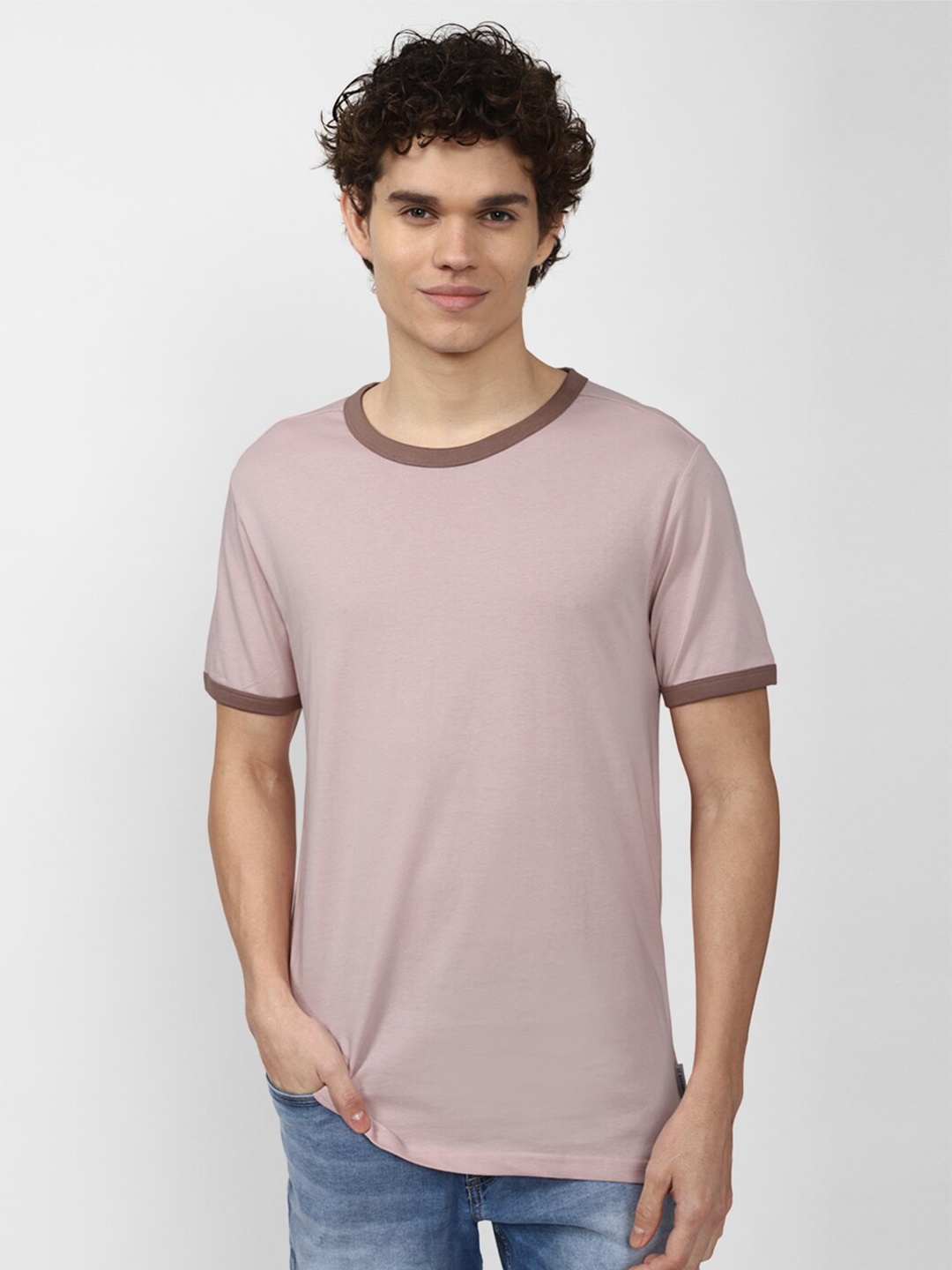 

FOREVER 21 Men Pink T-shirt