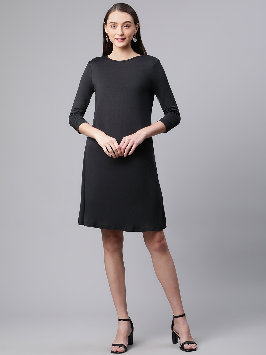 

Marks & Spencer Black Solid Sheath Dress