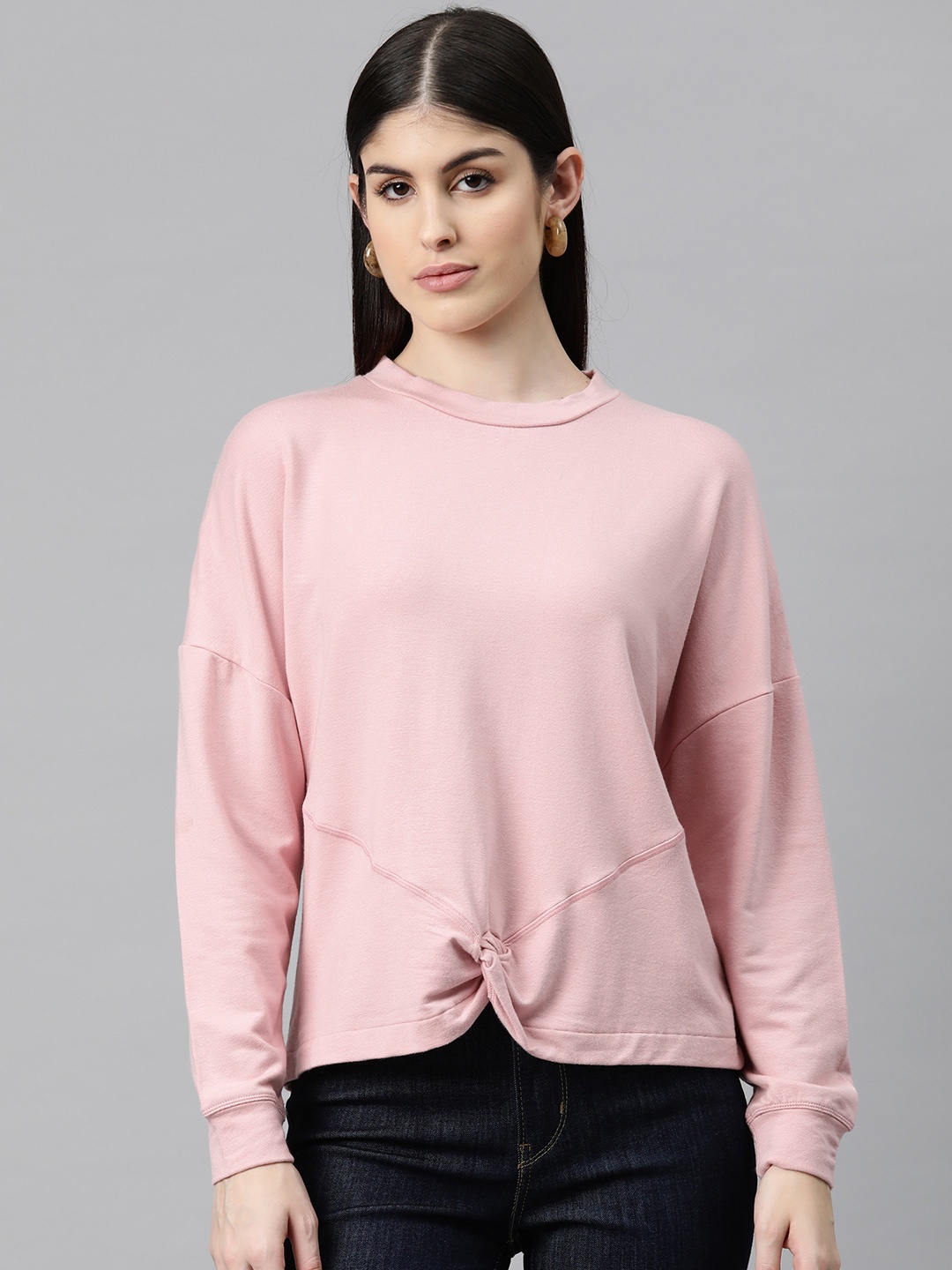 

Marks & Spencer Knot Detail Pullover Sweatshirt, Pink