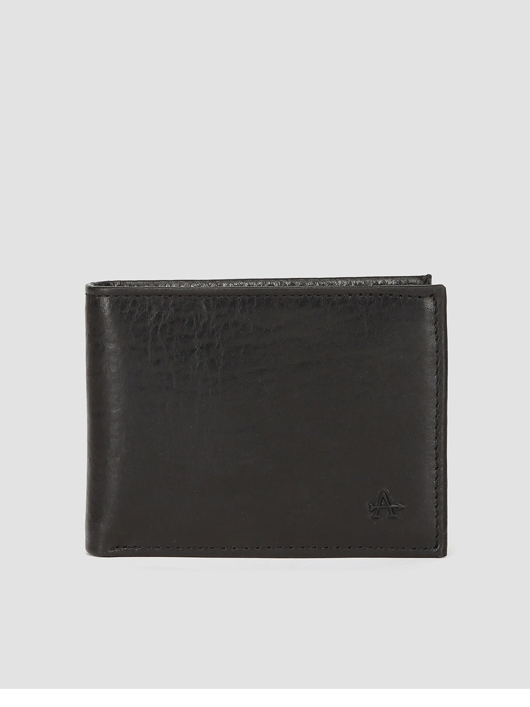 

Arrow Men Black Textured Leather Two Fold Wallet