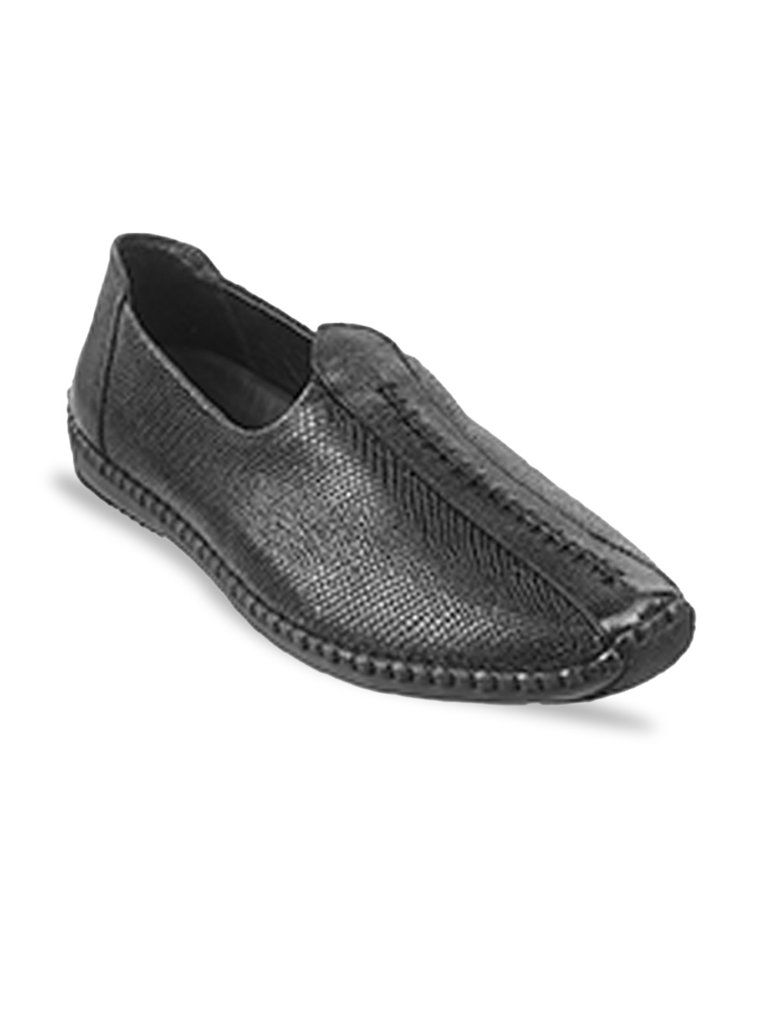 

Mochi Men Black Leather Shoe-Style Sandals