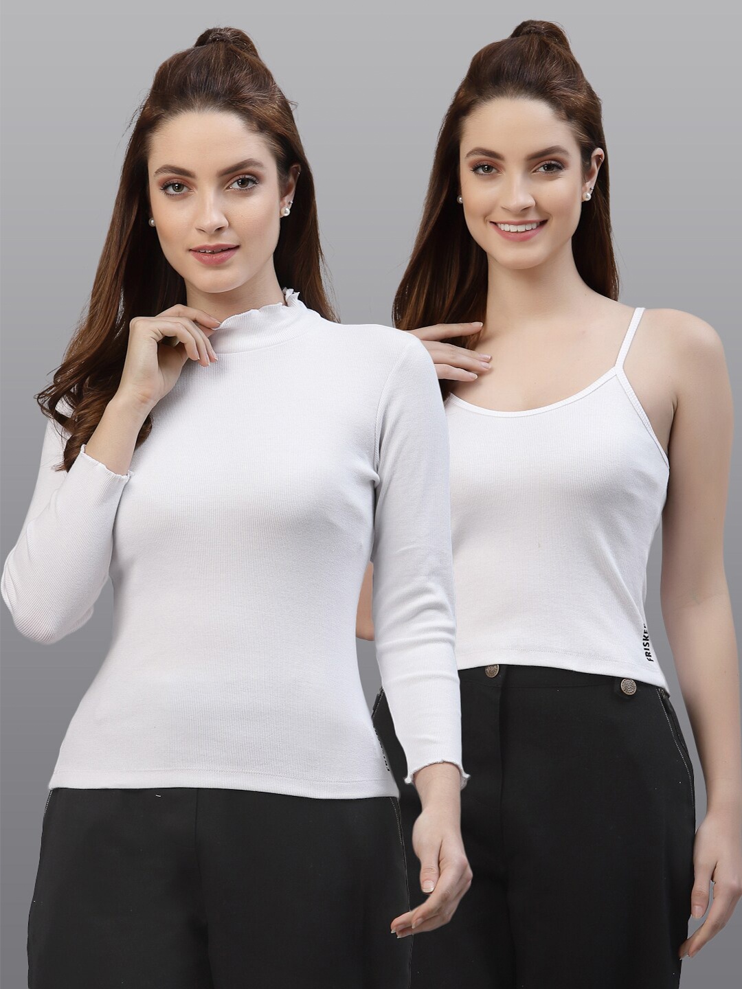 

Friskers Set Of 2 White Top