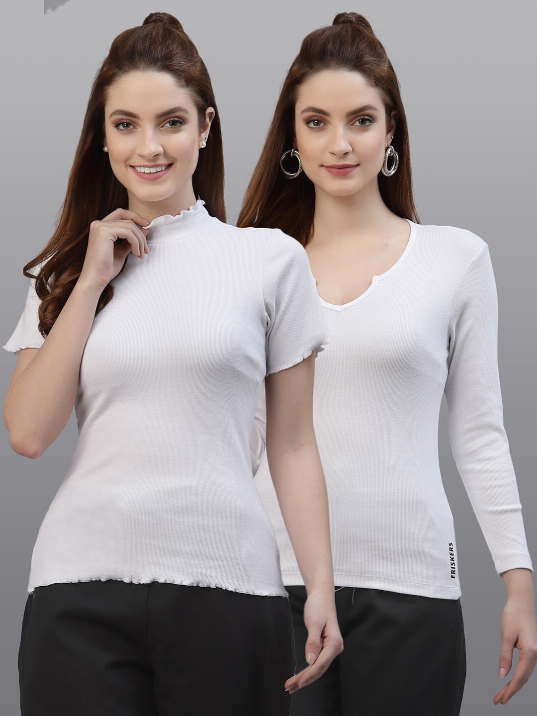 

Friskers Set Of 2 White Top
