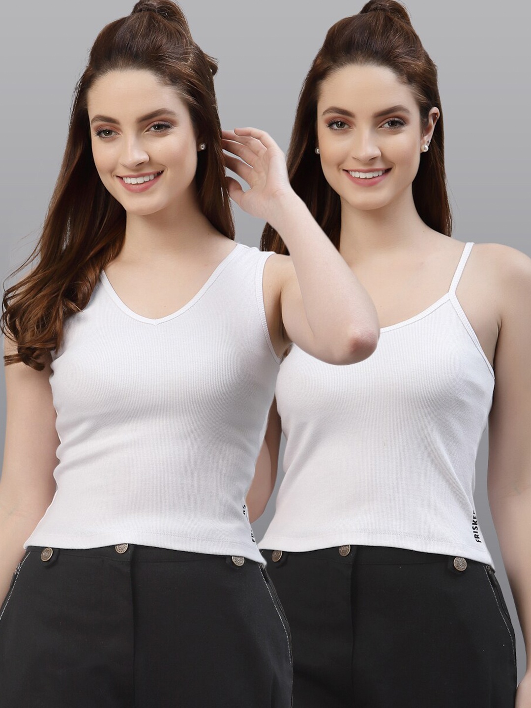 

Friskers Set Of 2 White Top