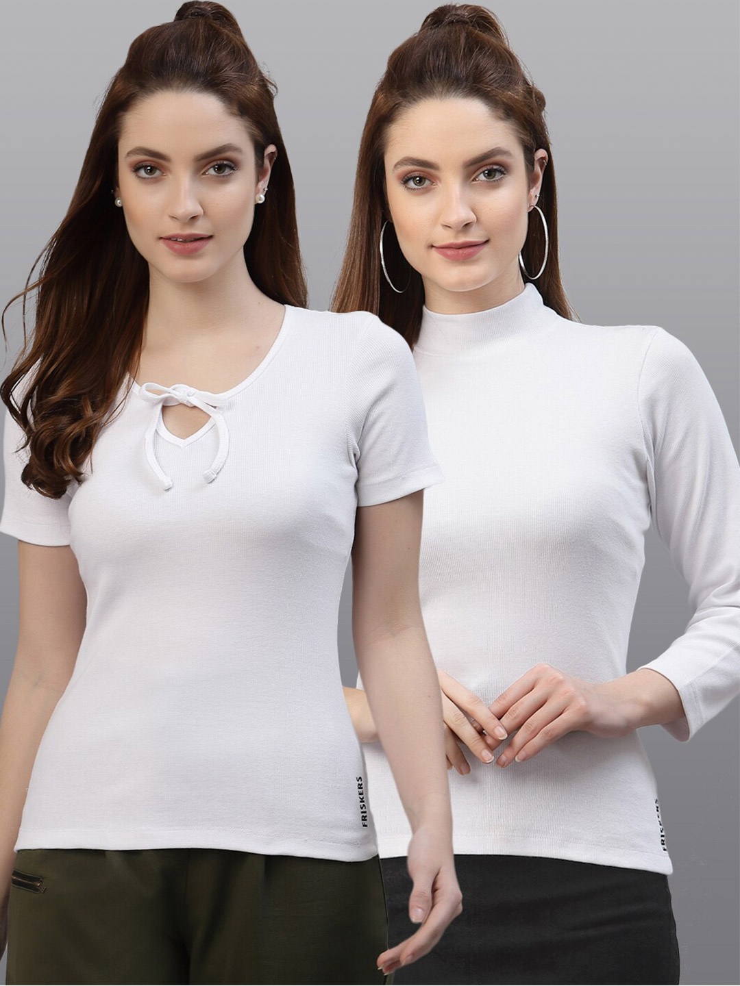 

Friskers Set Of 2 White Top