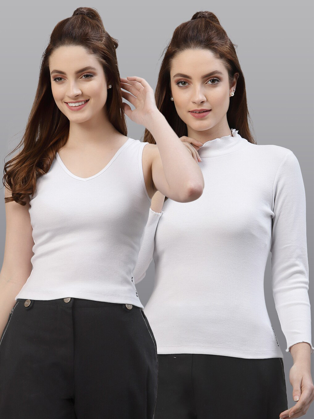 

Friskers Set Of 2 White Top