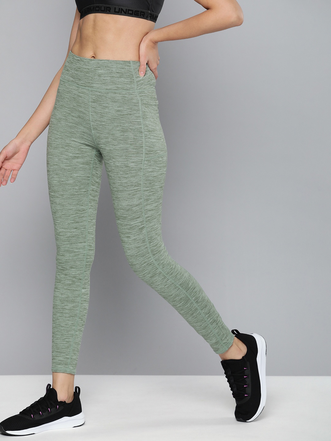 

Skechers Women High Waist Gostretch diamond brushed Tights, Green