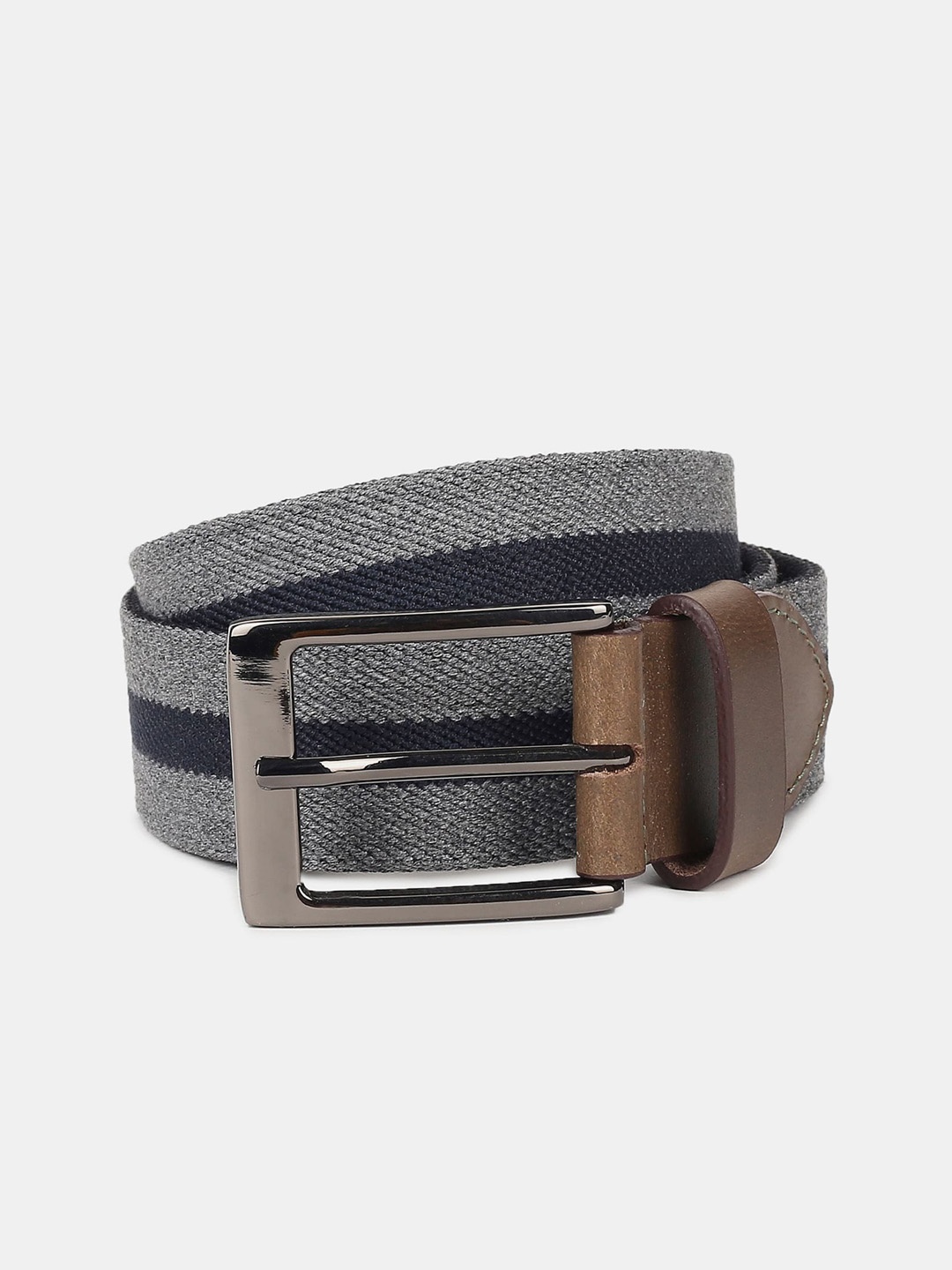 

Arrow Men Tang Closure Stretchable Grey Belts