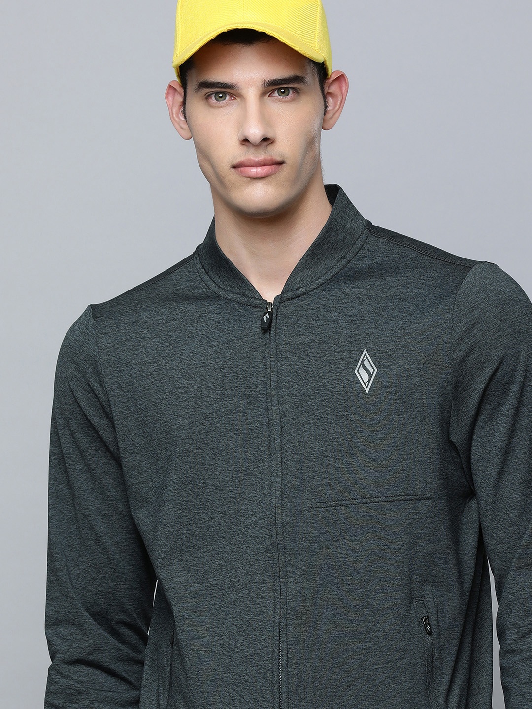 

Skechers Men Charcoal Grey Melange Skech-Knits Ultra Go Sweatshirt with Mock Pocket