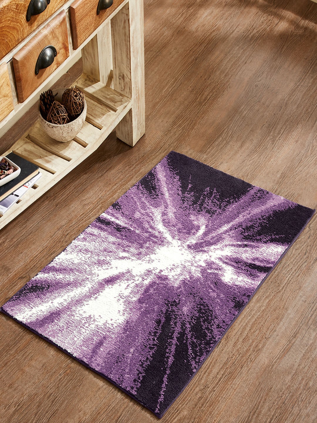 

Pano Purple Printed 2050 GSM Anti-Skid Bathmat