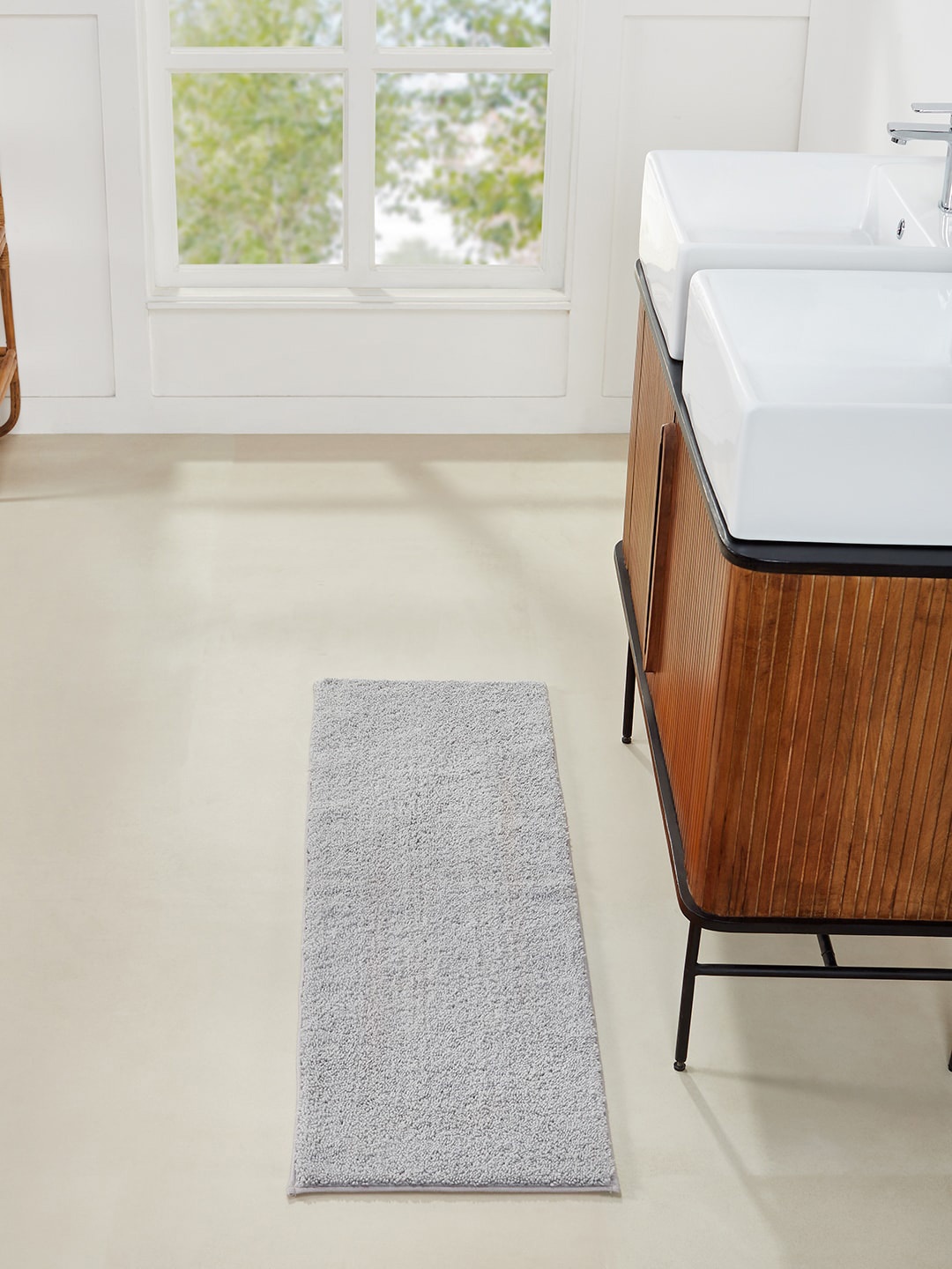 

Pano Grey Solid 1450 GSM Bath Rugs