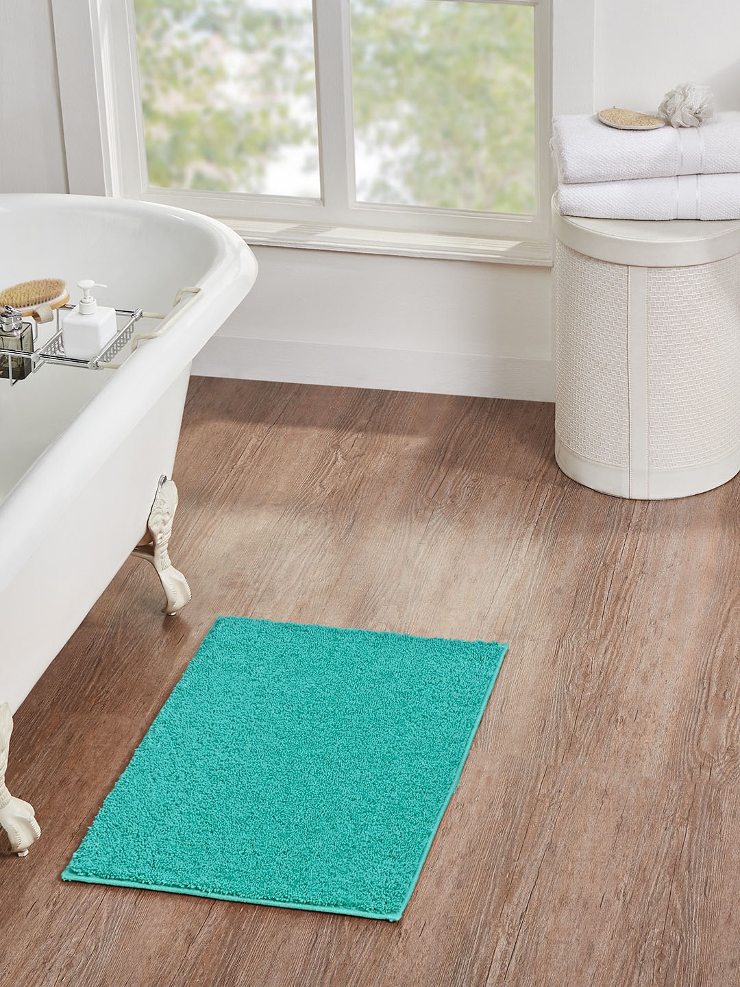 

Pano Turquoise Blue Solid 1450 GSM Bath Rugs