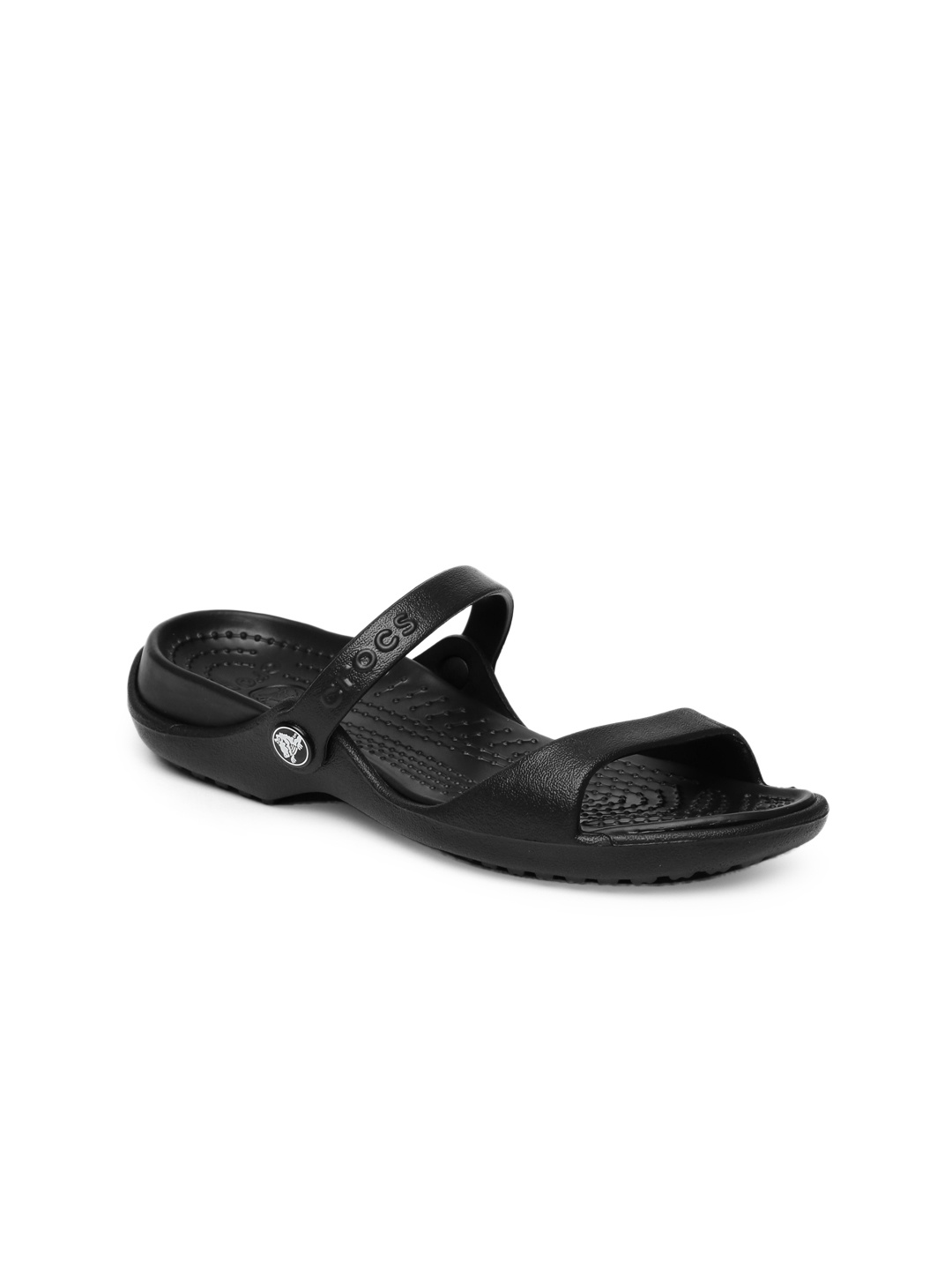 

Crocs Women Black Solid Open Toe Cleo Flats