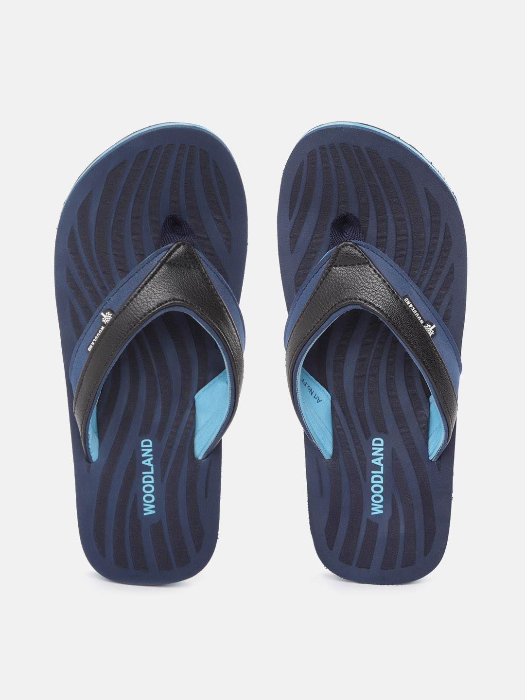 

Woodland Men Navy Blue Printed Thong Flip-Flops