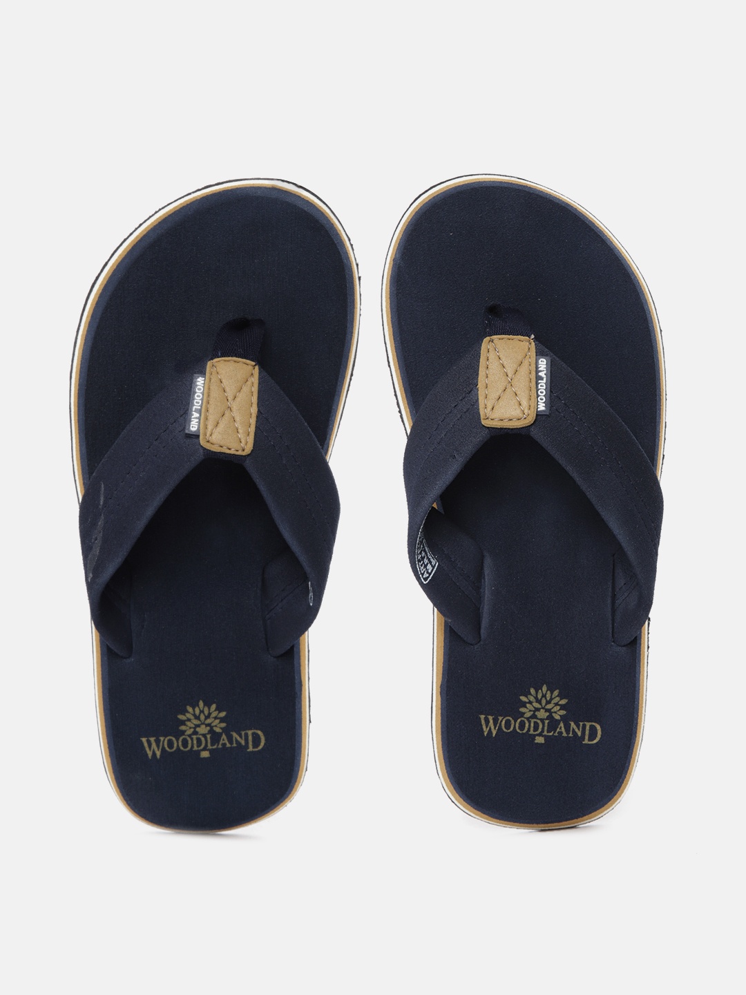 

Woodland Men Navy Blue Solid Thong Flip-Flops