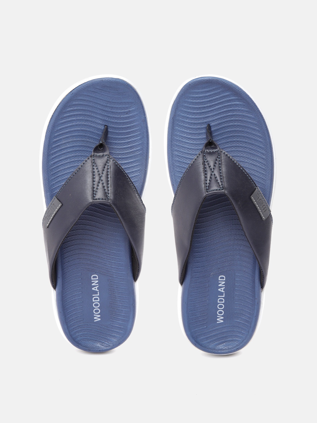 

Woodland Men Navy Blue Solid Thong Flip-Flops