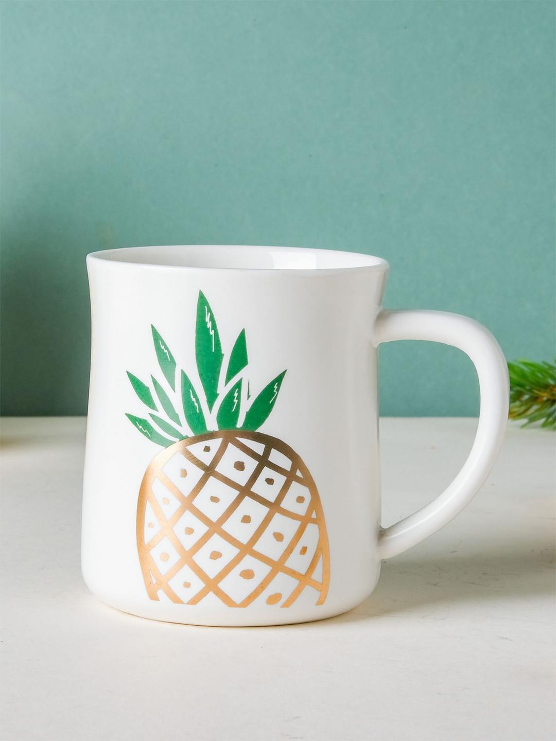 

Nestasia White Ceramic Pineapple Mug