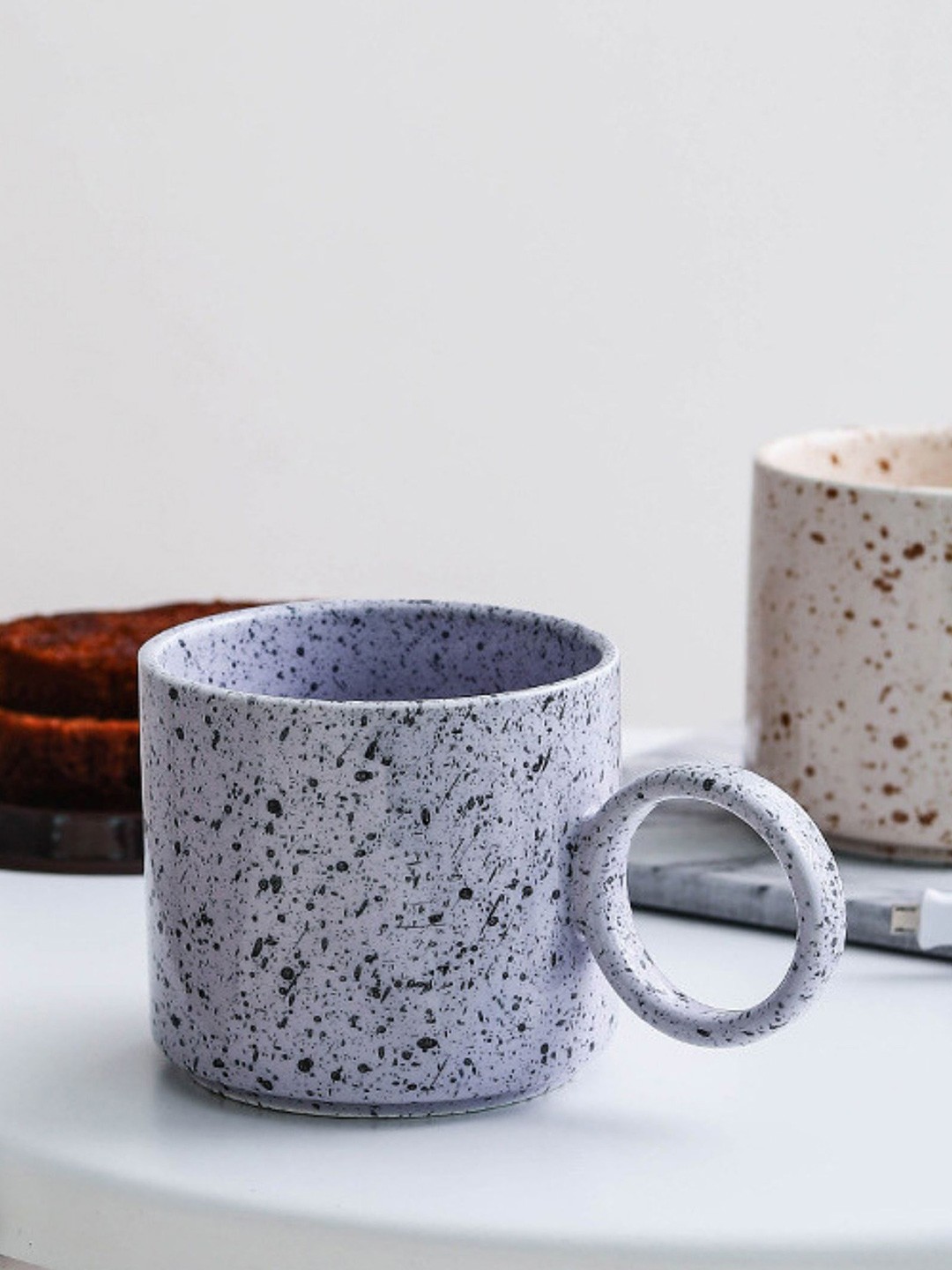 

Nestasia Blue Ceramic Speckled Ring Mug