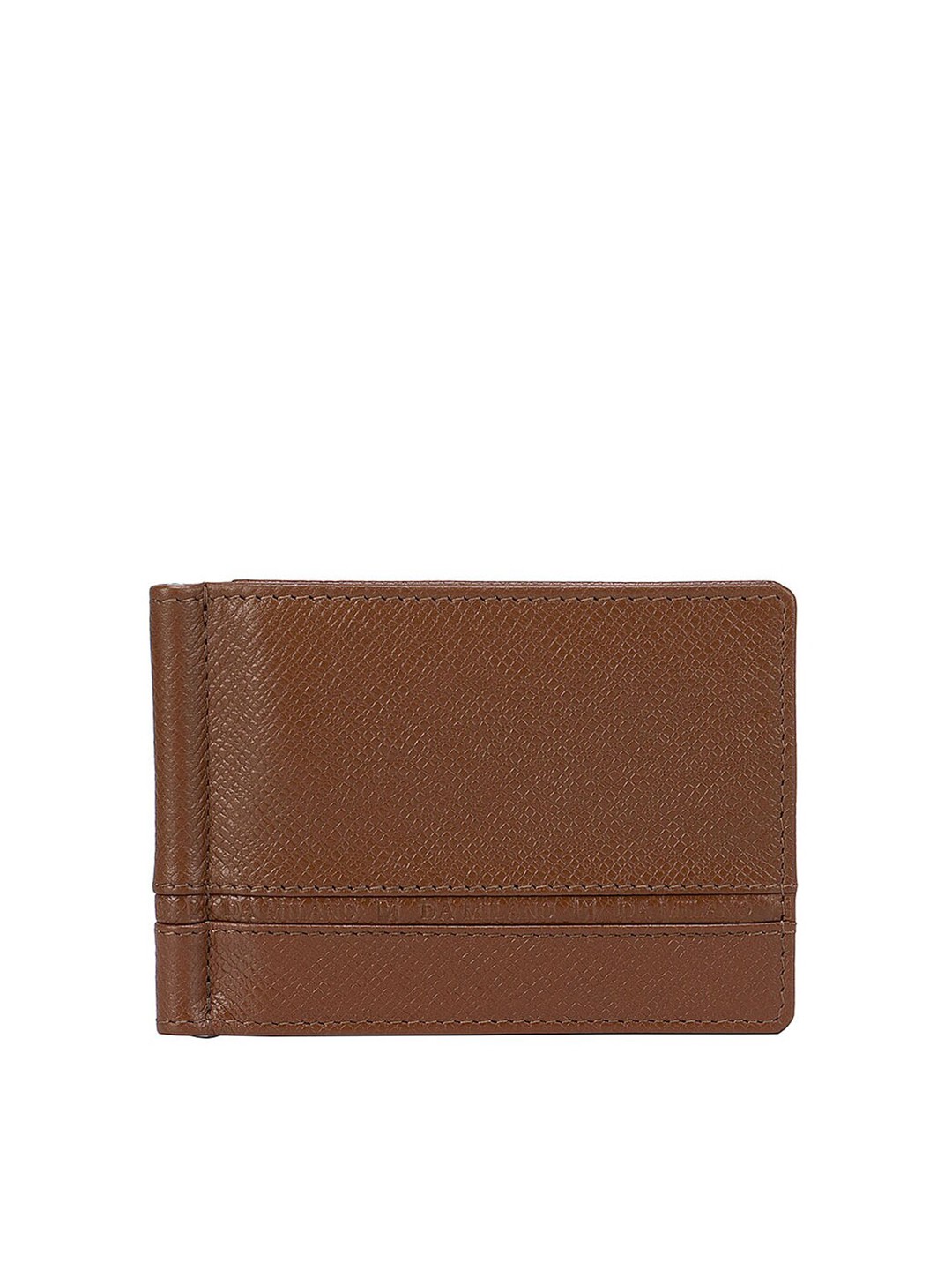

Da Milano Men Brown Leather Money Clip