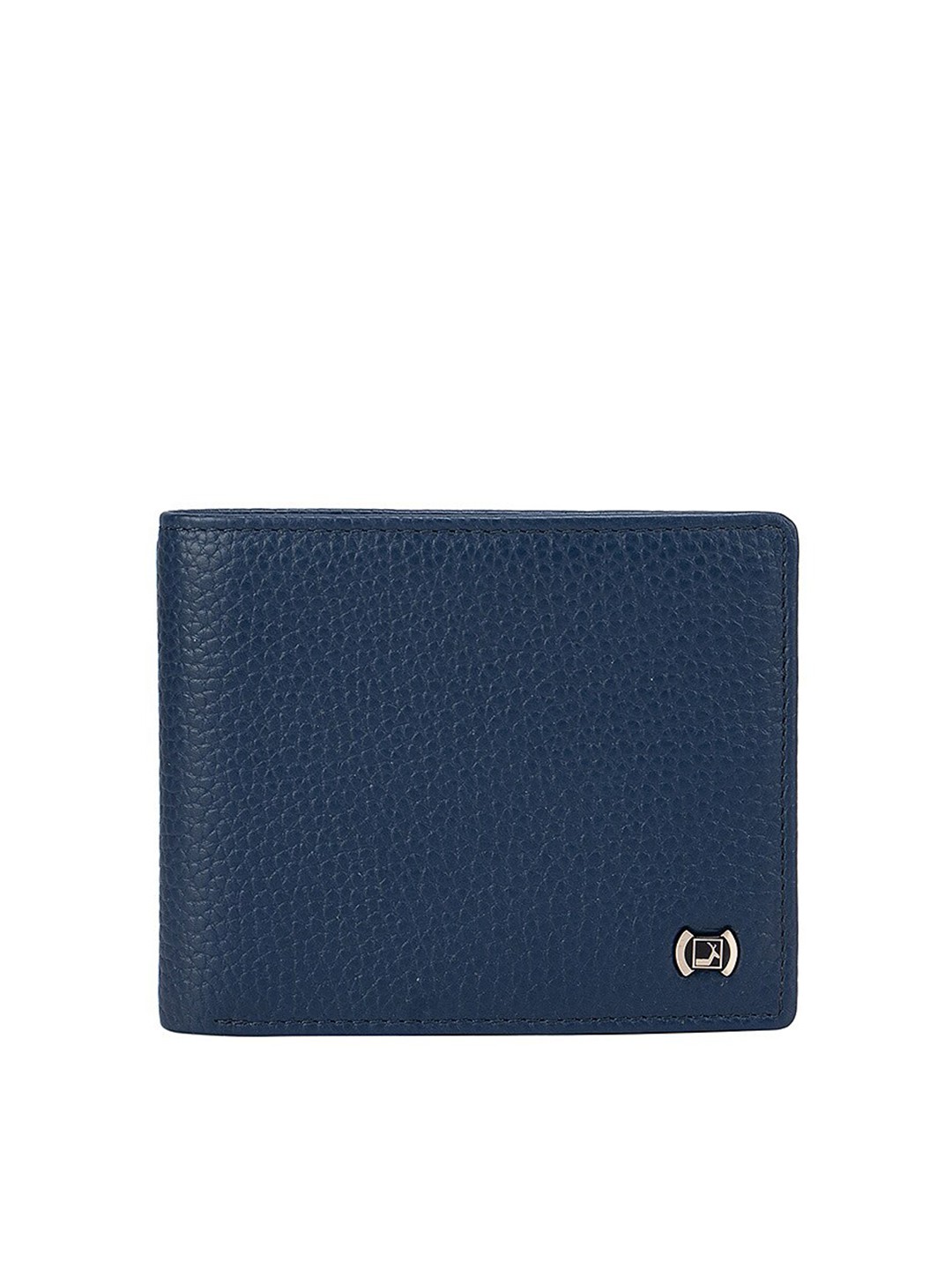 

Da Milano Men Navy Blue Leather Two Fold Wallet