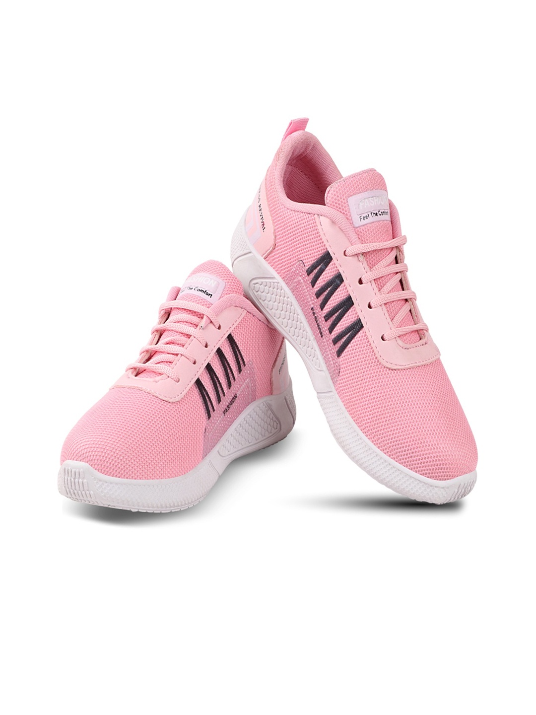 

BEONZA Women Pink Mesh Running Non-Marking Shoes
