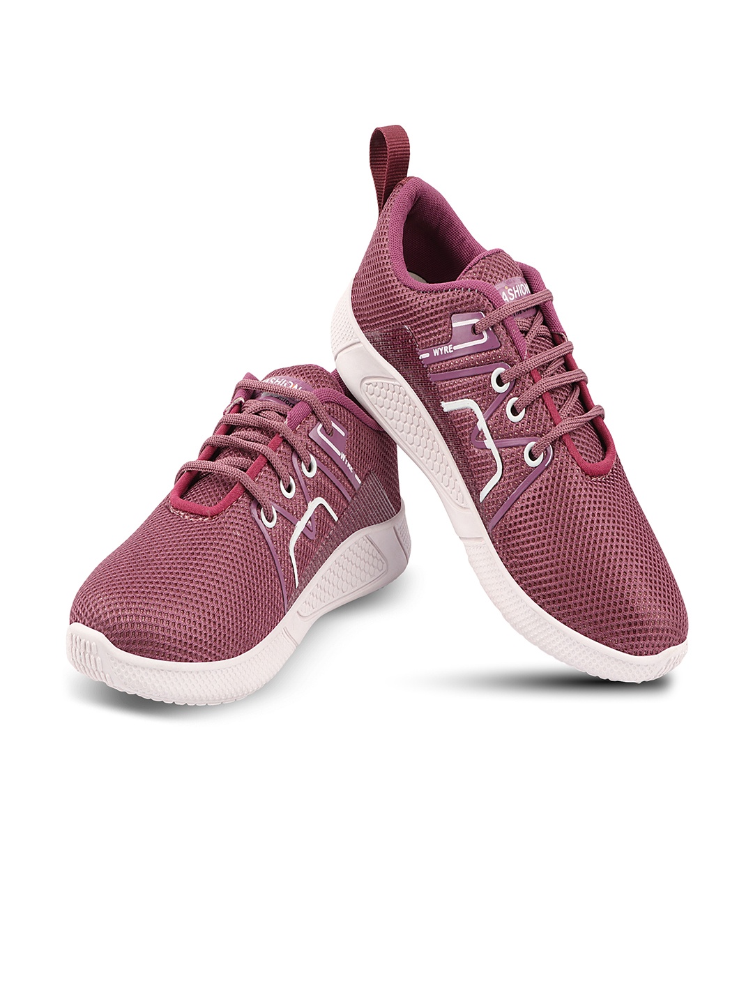 

BEONZA Women Purple Mesh Running Non-Marking Shoes