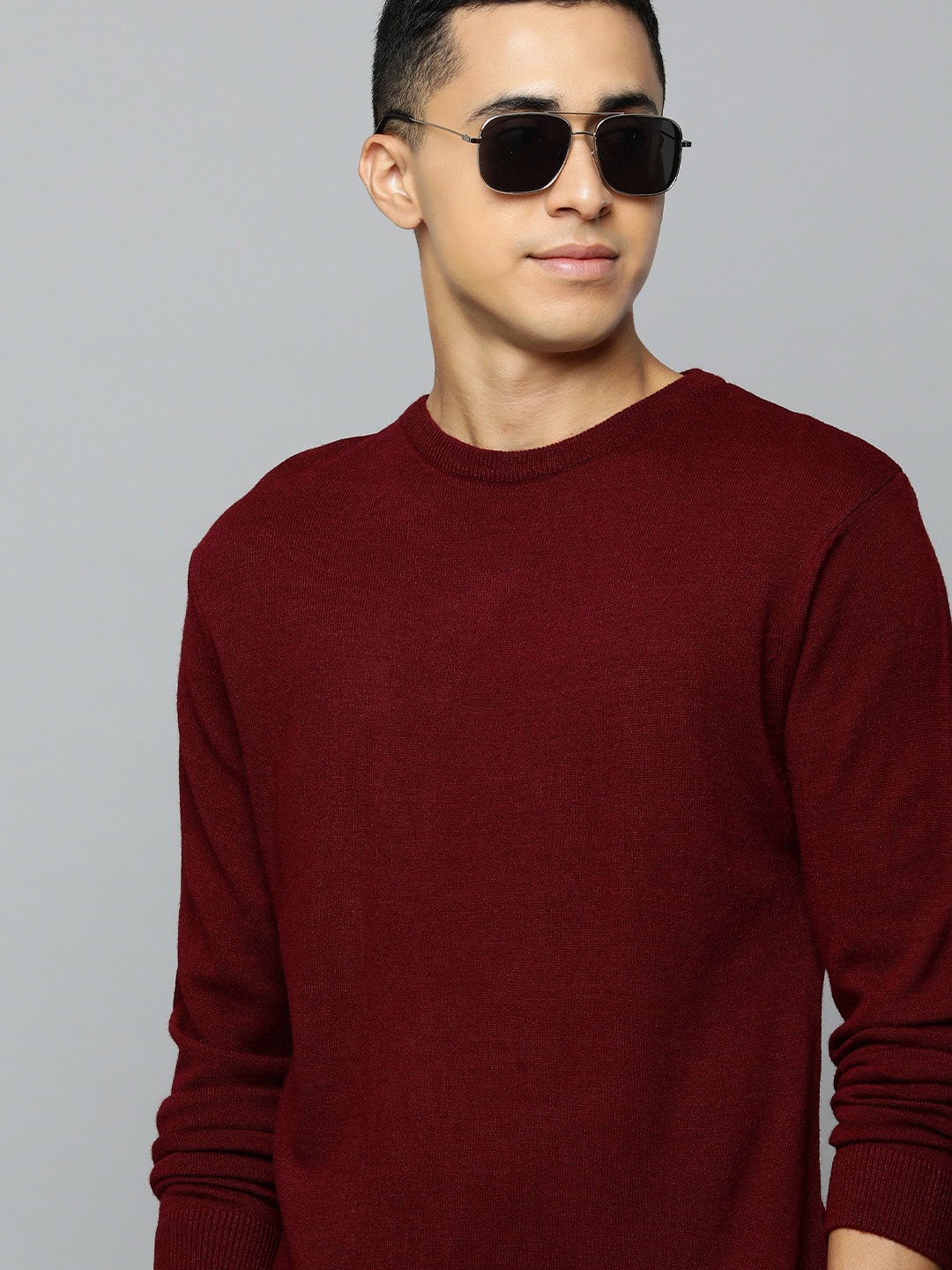 

Flying Machine Men Maroon Pullover