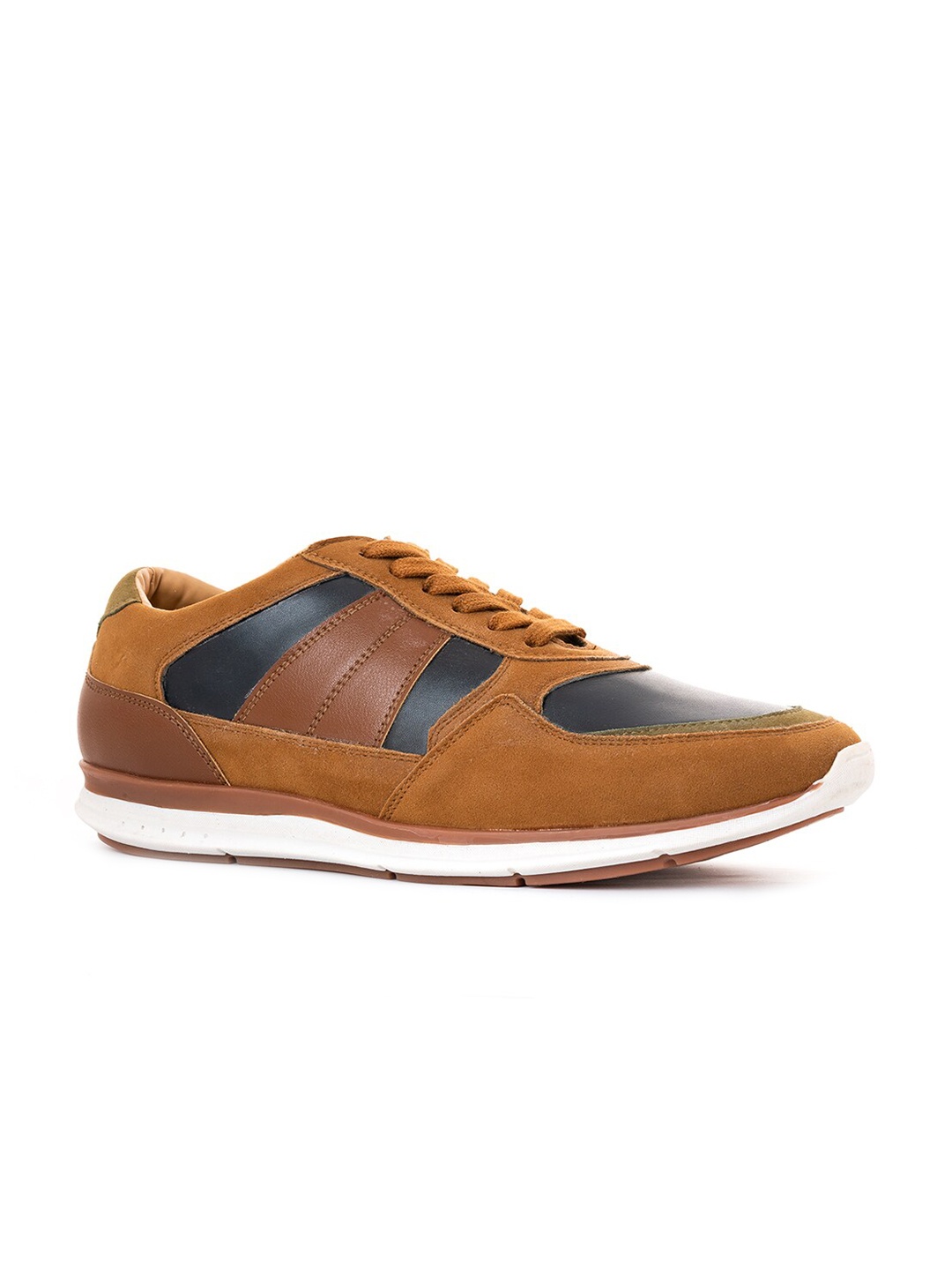 

Khadims Men Tan Colourblocked Casual Sneakers
