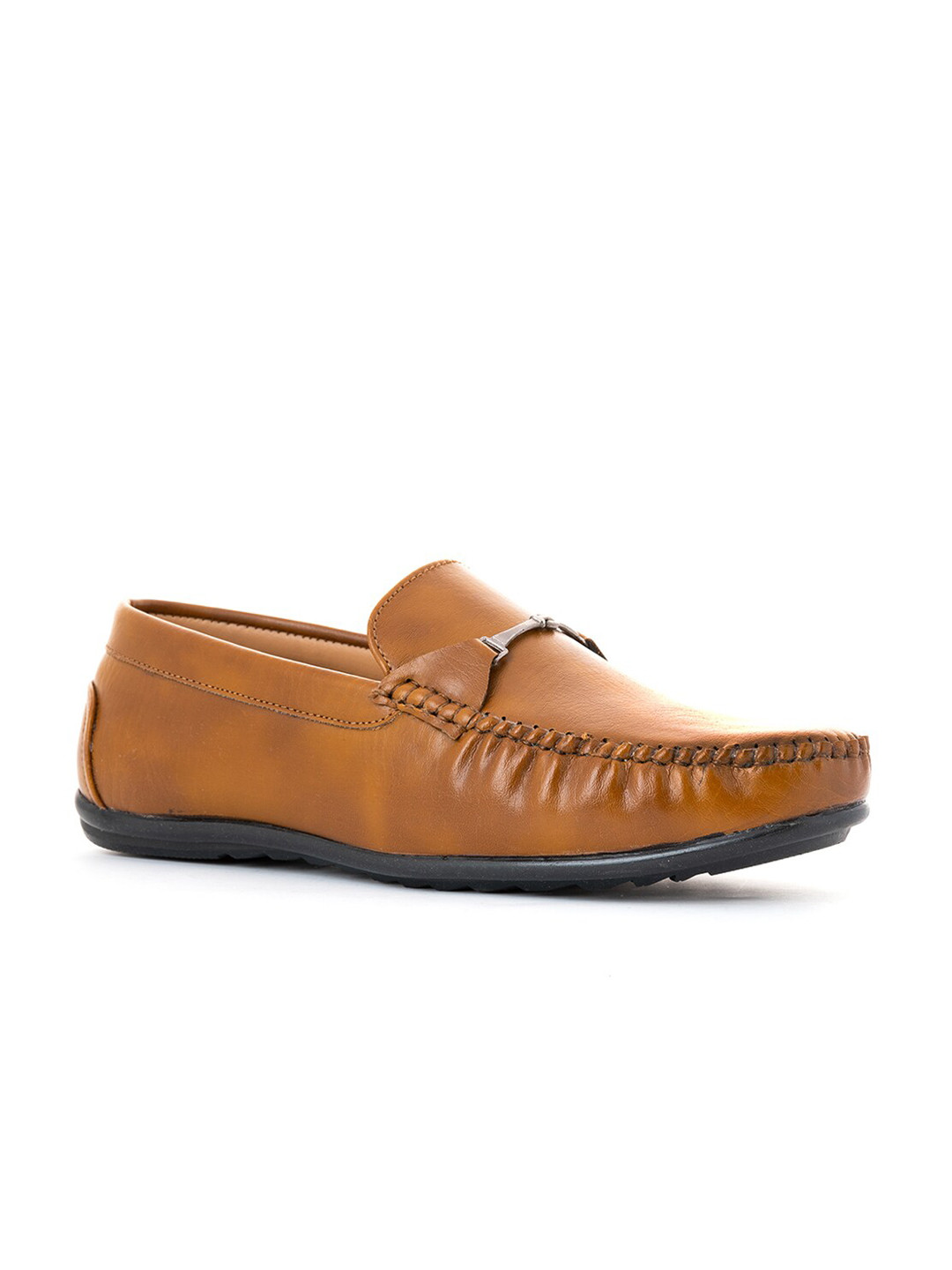 

Khadims Men Tan Leather Loafers
