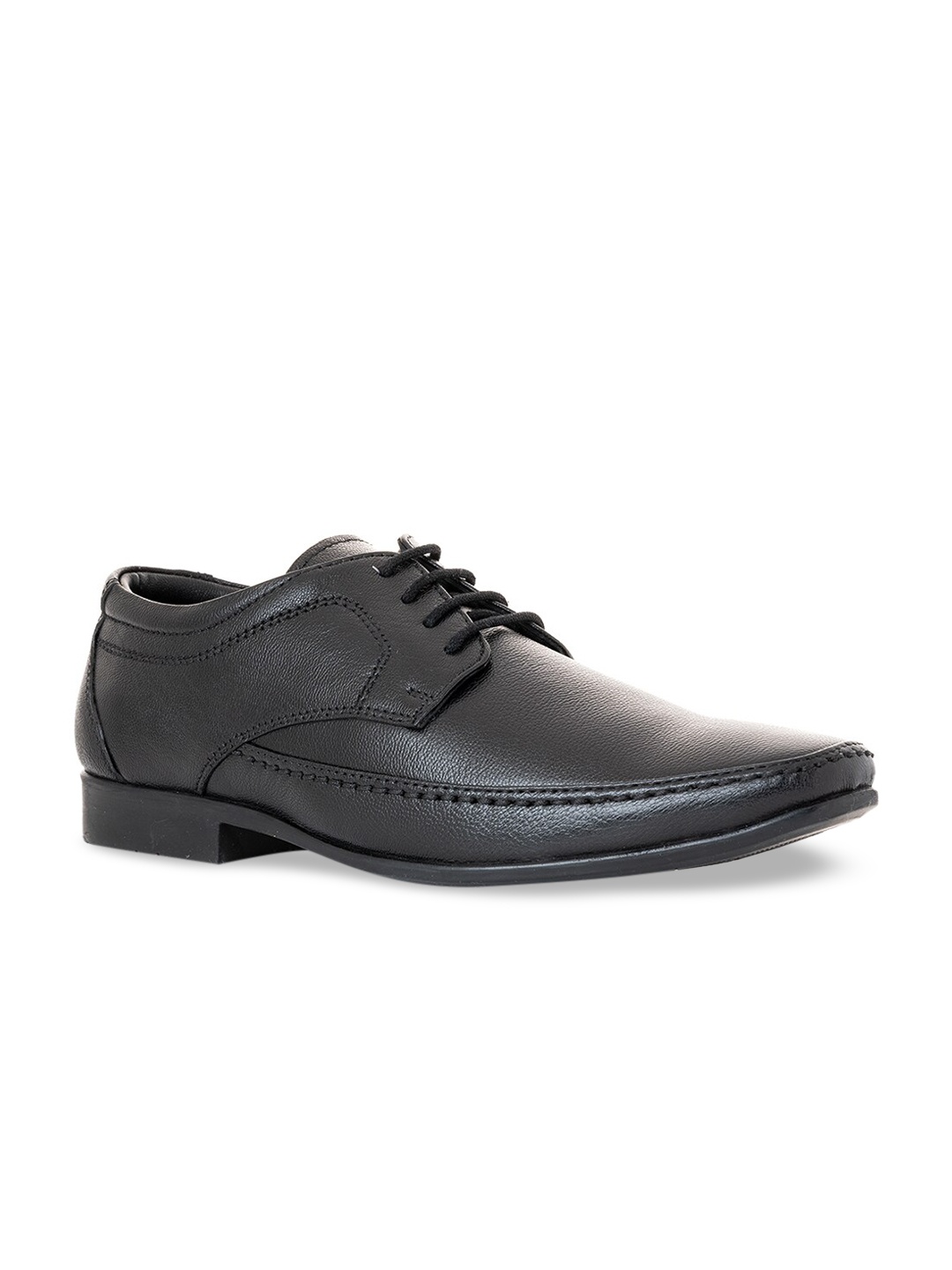 

Khadims Men Black Leather Derbys