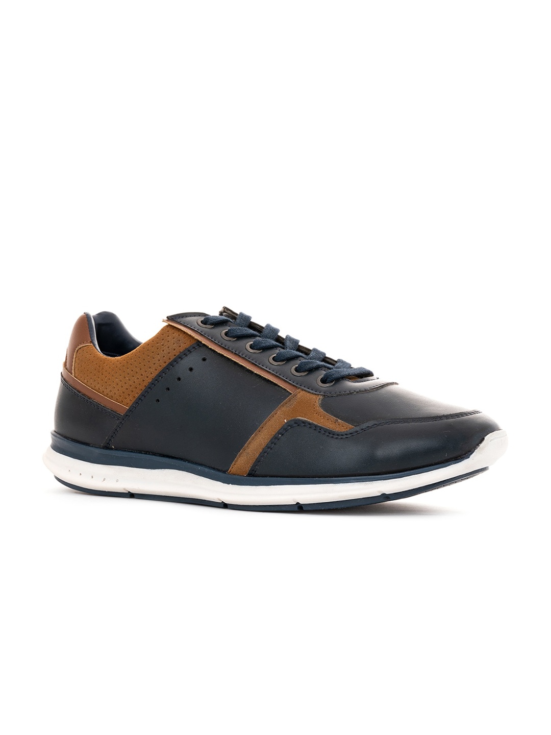 

Khadims Men Navy Blue Colourblocked Sneakers