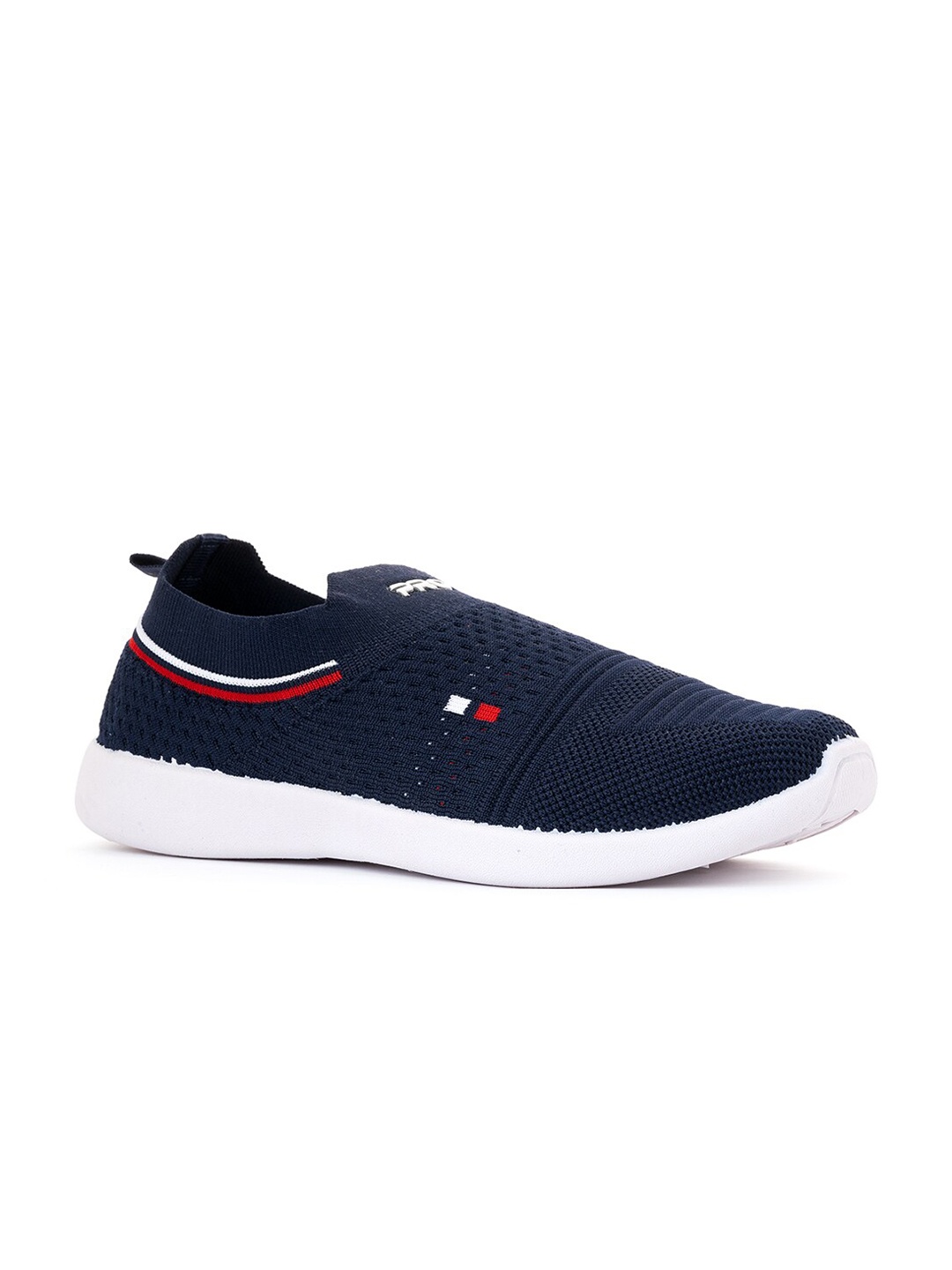 

Khadims Men Navy Blue Printed Slip-On Sneakers