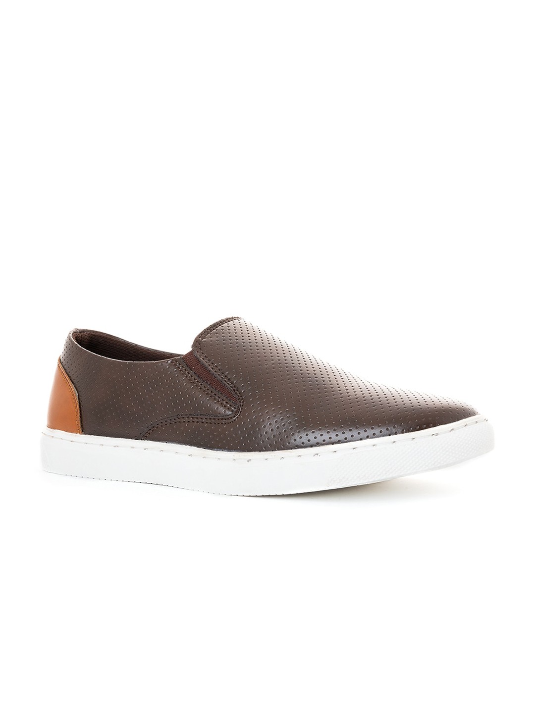 

Khadims Men Brown Slip-On Sneakers