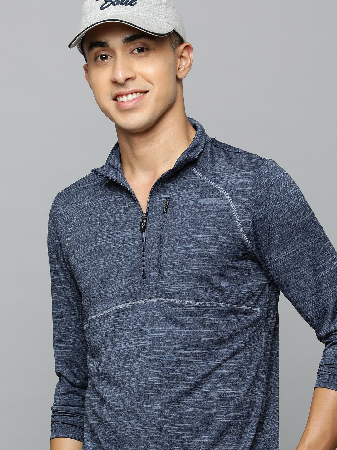 

Skechers Men Blue High Neck T-shirt