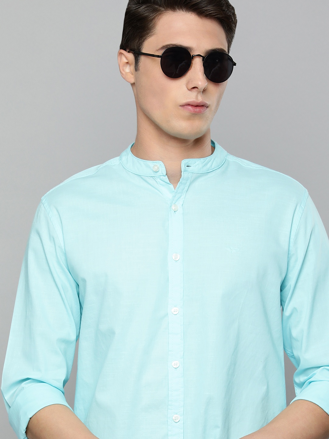 

Flying Machine Men Blue Slim Fit Casual Shirt