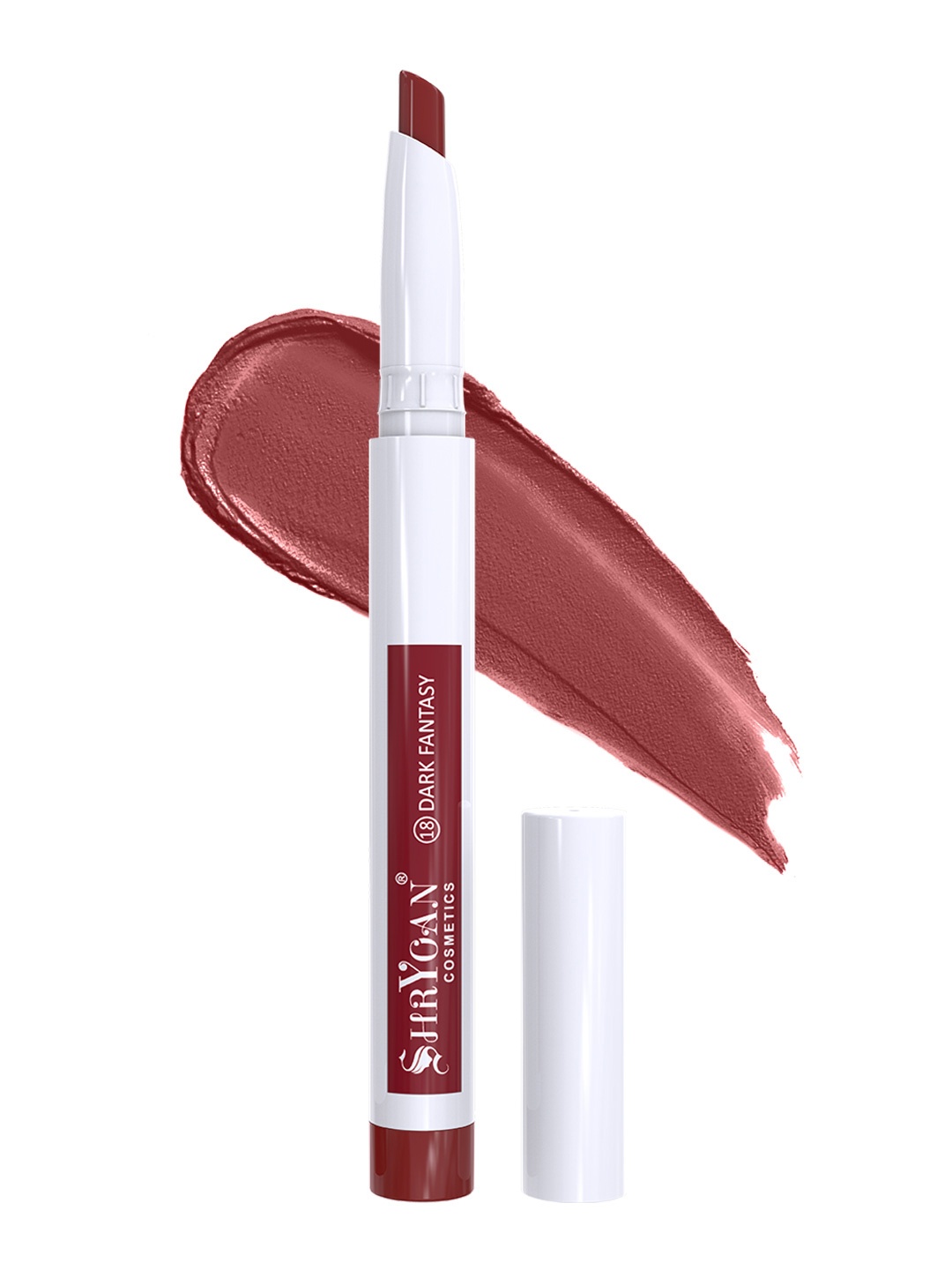 

SHRYOAN Waterproof Smudge Proof Perfect Pout Non Transfer Matte Lipstick - Dark Fantasy 18, Brown